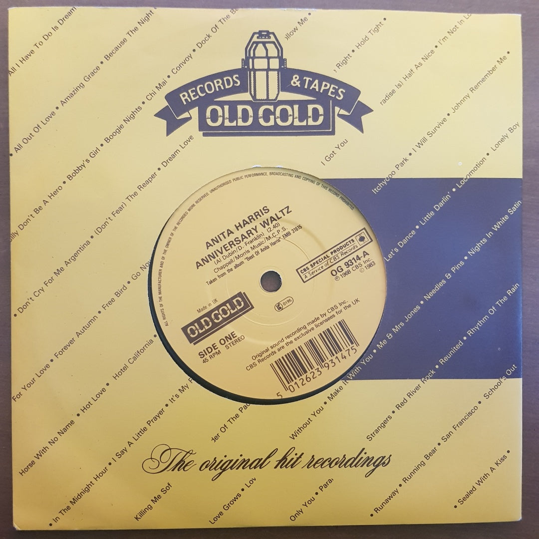 Anita Harris - Anniversary Waltz (Old Gold Vinyl 7" Single) EX
