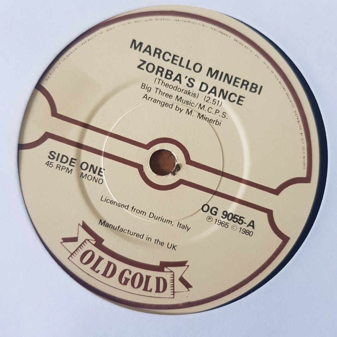 Marcello Minerbi - Zorba's Dance (Old Gold Vinyl 7" Single) VG+