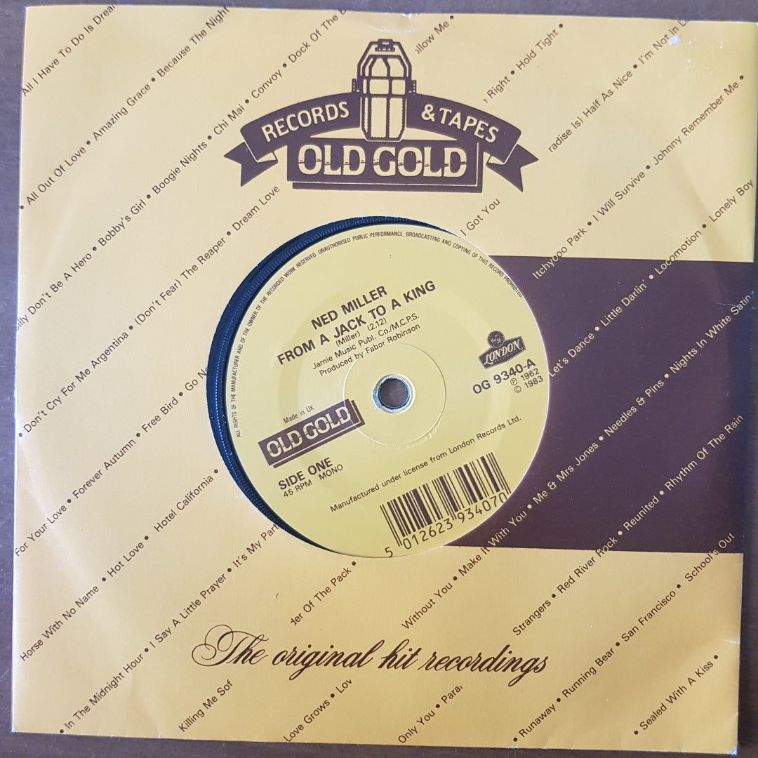 Ned Miller - From a Jack to a King (Old Gold Vinyl 7" Single) EX