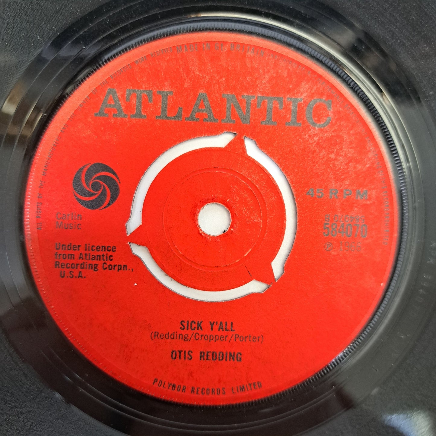 Otis Redding - Try a Little Tenderness (Vinyl Single) 1966 Atlantic Soul 45 *VG+*