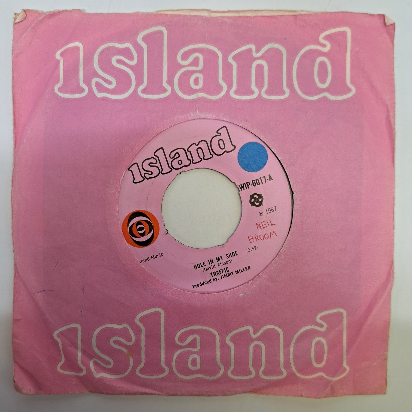 Traffic - Hole in my Shoe (Vinyl Single) 1967 Island 45 *VG*