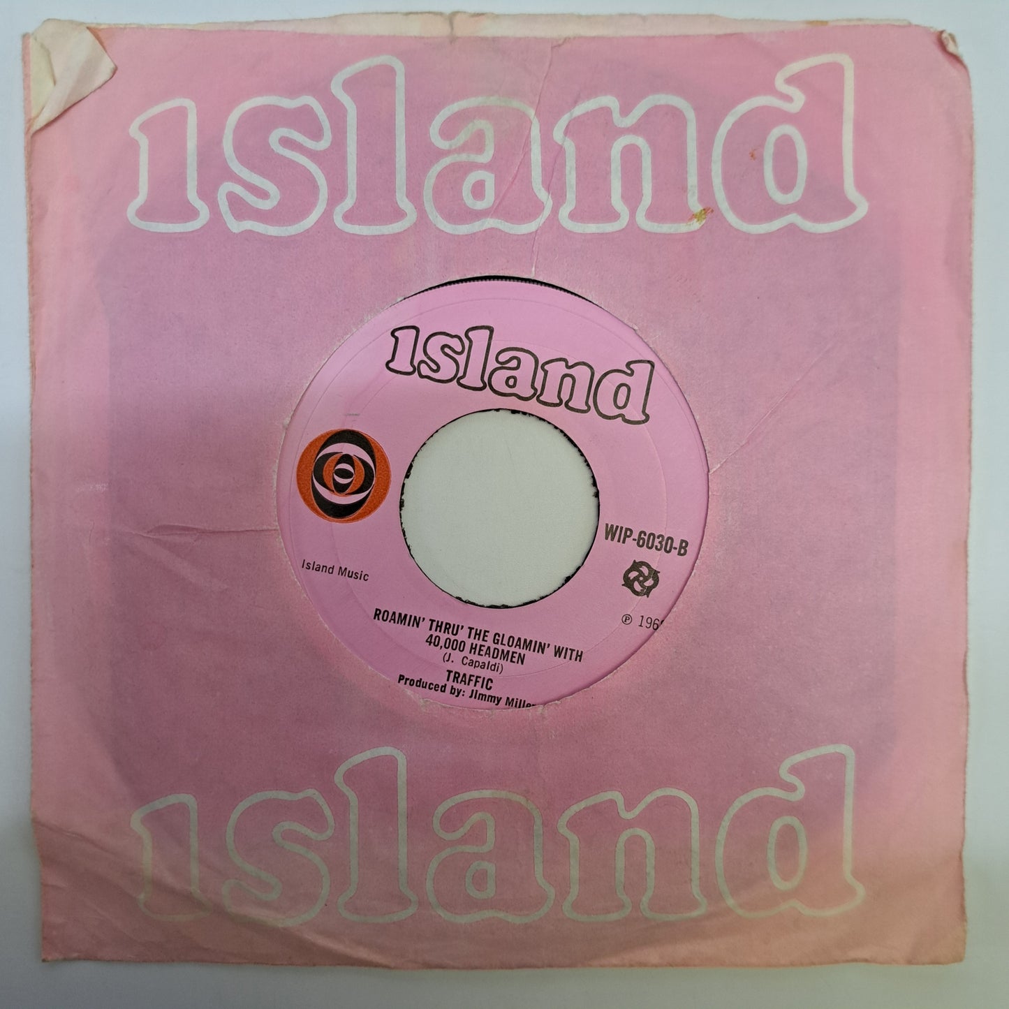 Traffic - No Face, No Name and No Number (Vinyl Single) 1968 Island 45 *VG+*