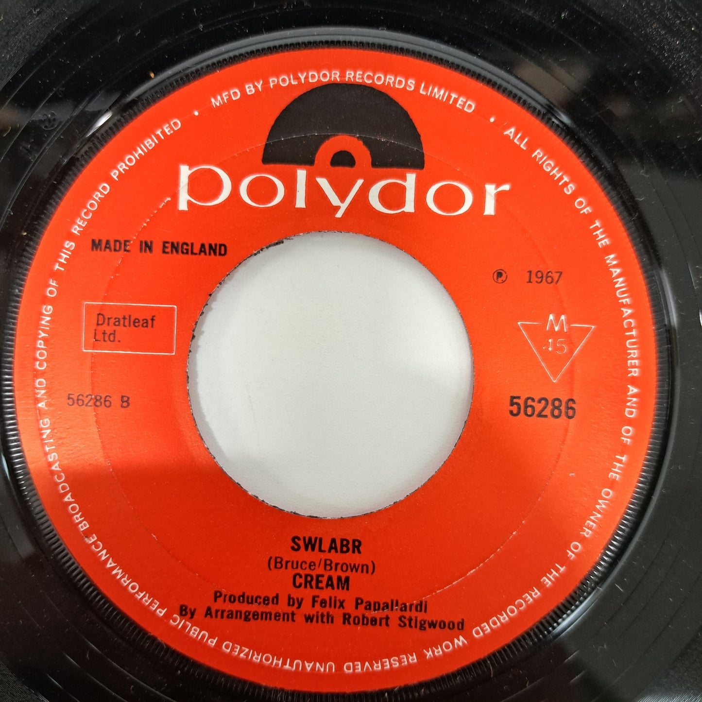 Cream - Sunshine of Your Love (Vinyl Single) 1967 Polydor 45 *EX*