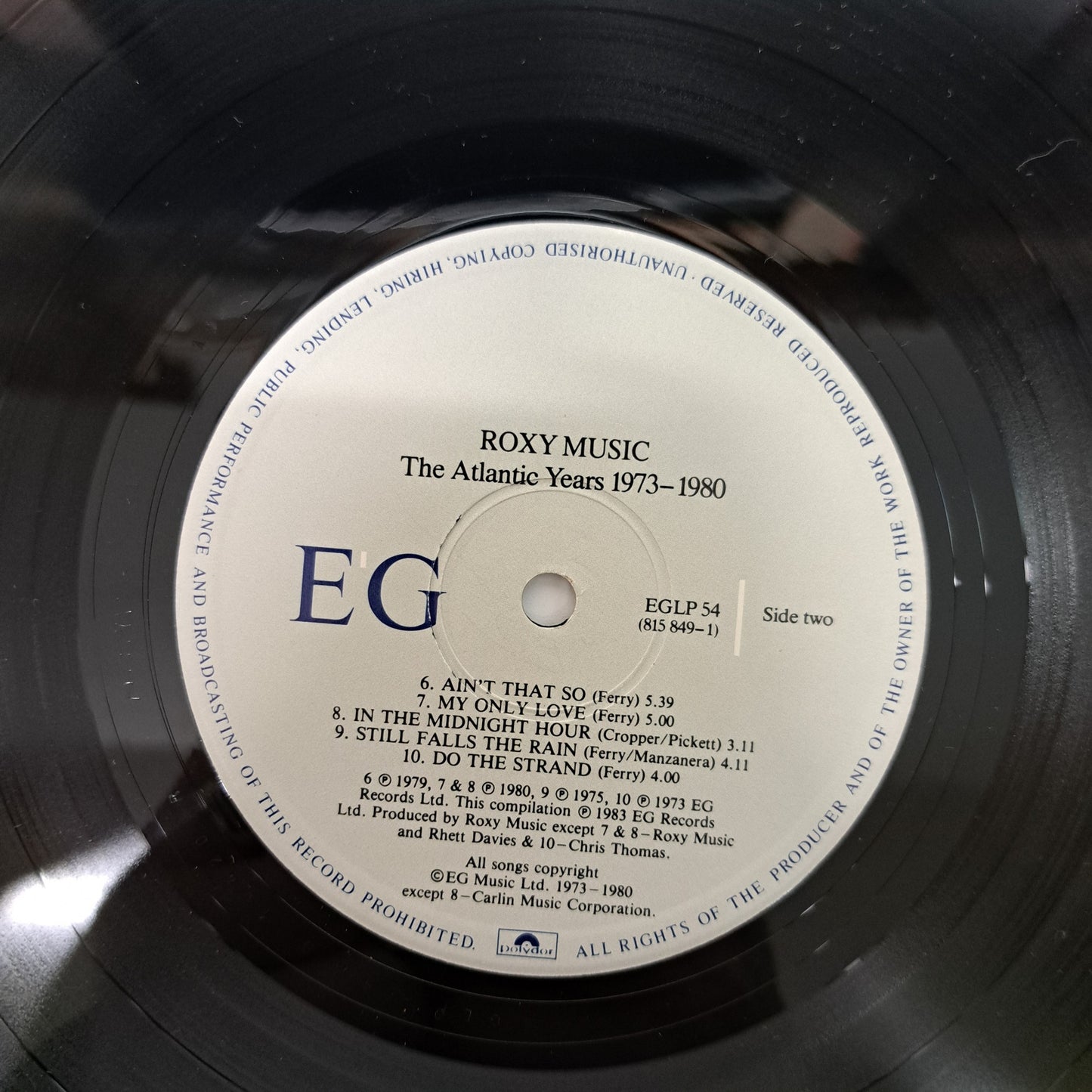 Roxy Music - The Atlantic Years 1973-1980 (Vinyl LP 1983 UK) EX/NM