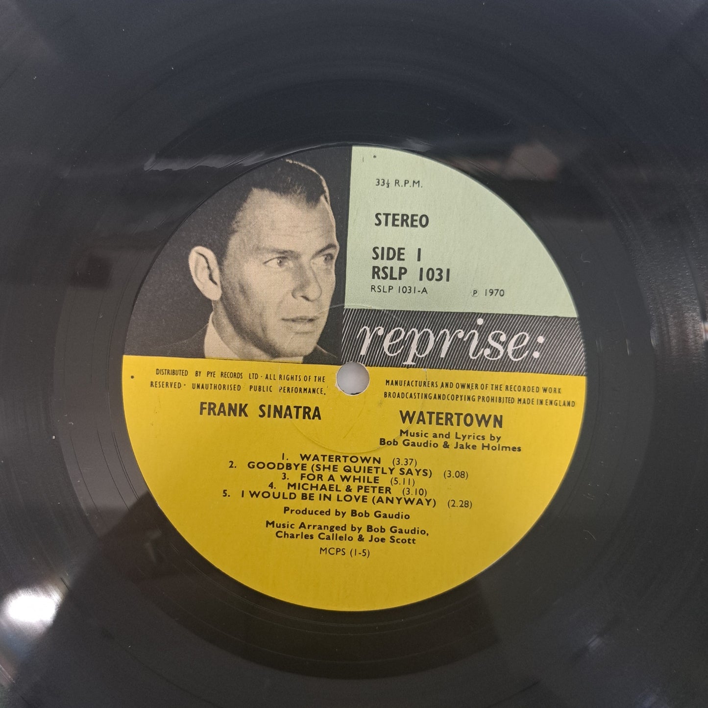 Frank Sinatra - Watertown (Vinyl LP 1970 UK 1st Press) EX/EX