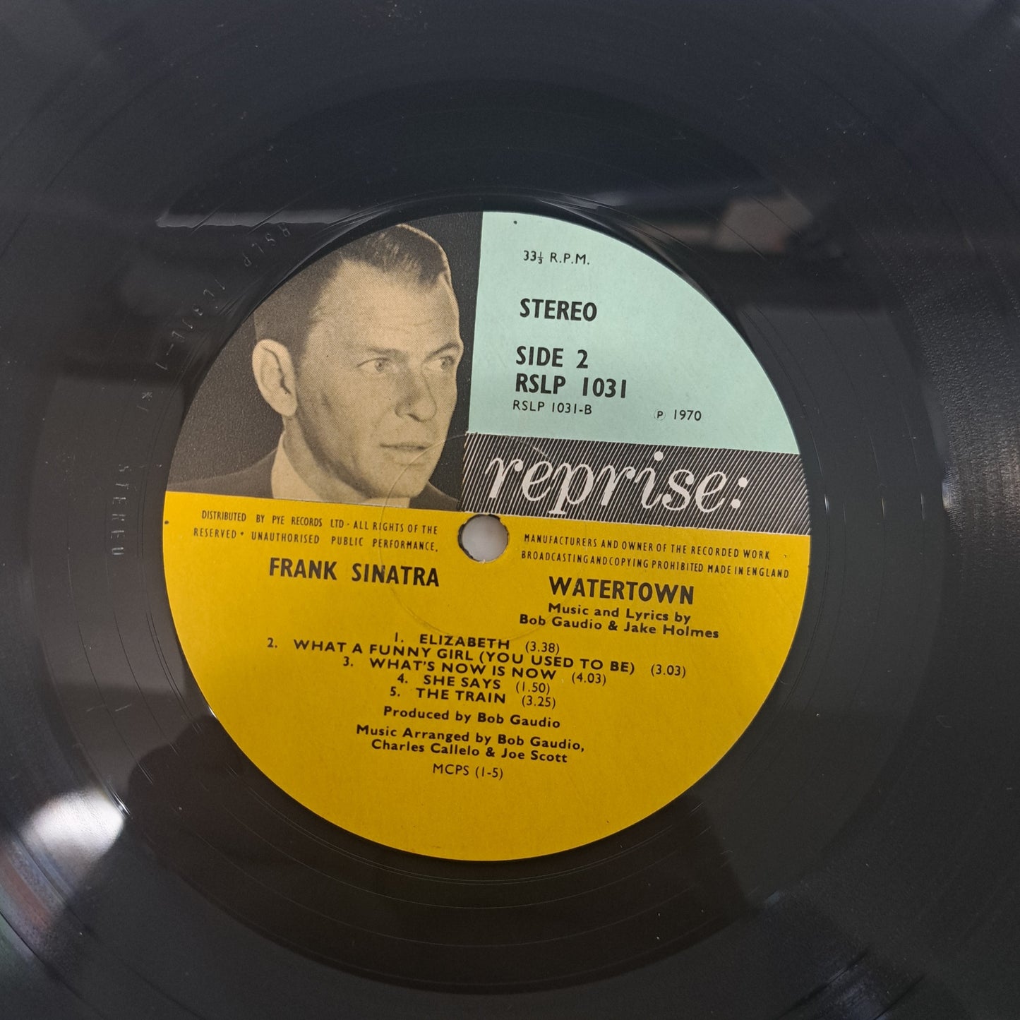 Frank Sinatra - Watertown (Vinyl LP 1970 UK 1st Press) EX/EX