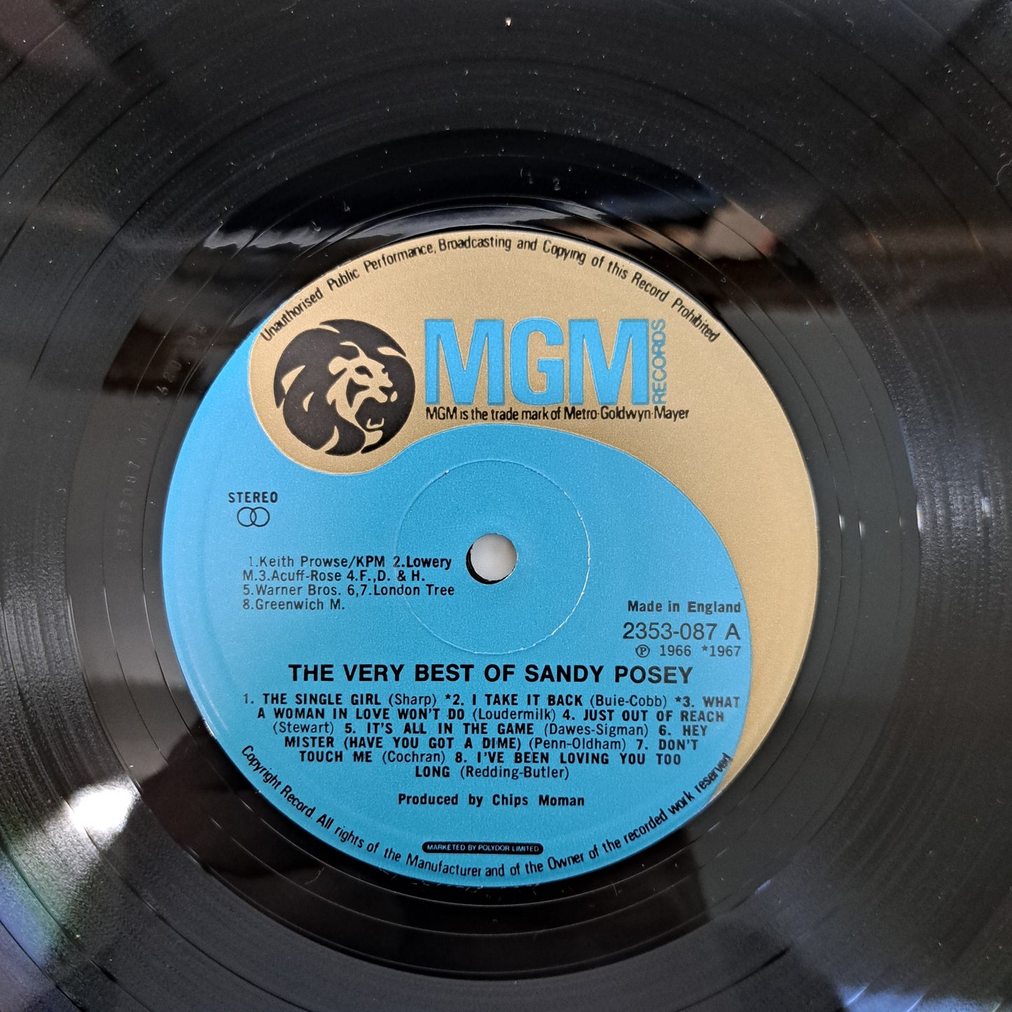 Sandy Posey - The Very Best of (Vinyl LP UK 1974) EX/EX