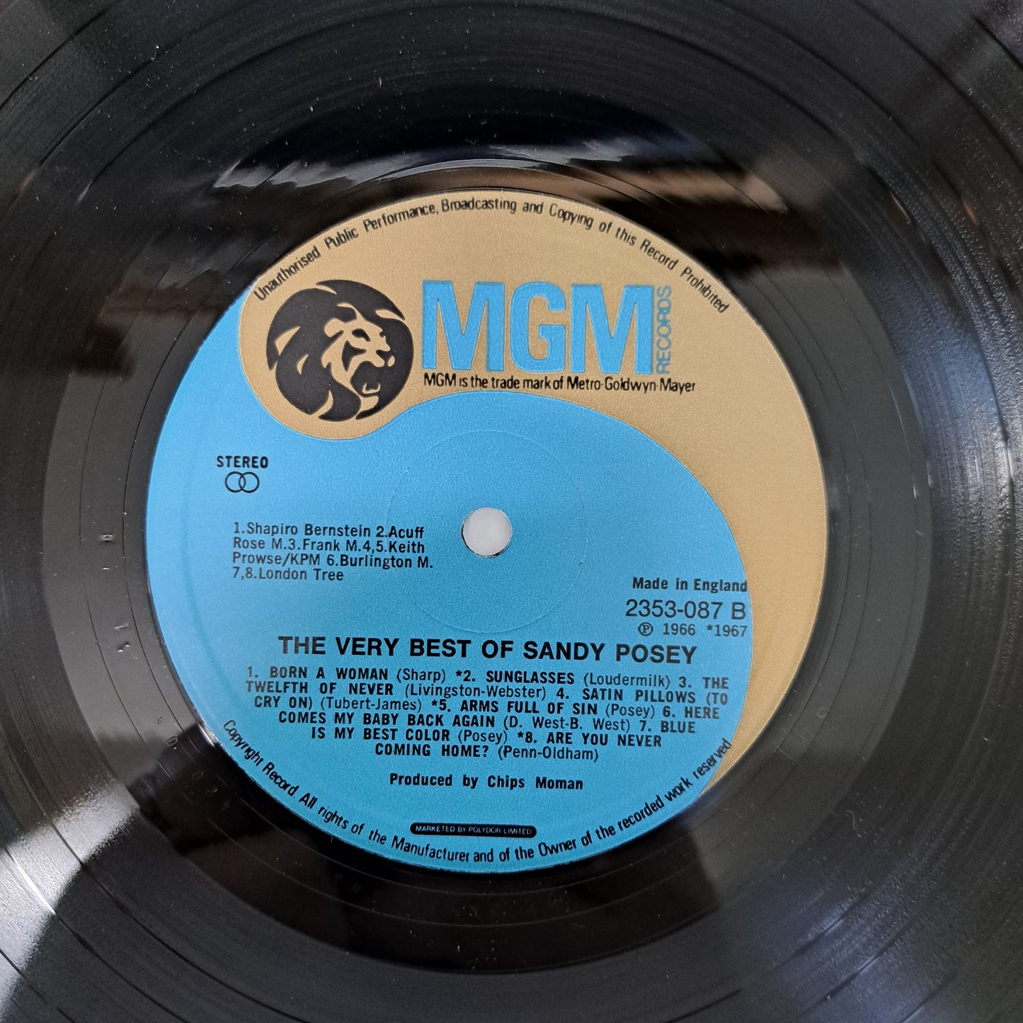 Sandy Posey - The Very Best of (Vinyl LP UK 1974) EX/EX