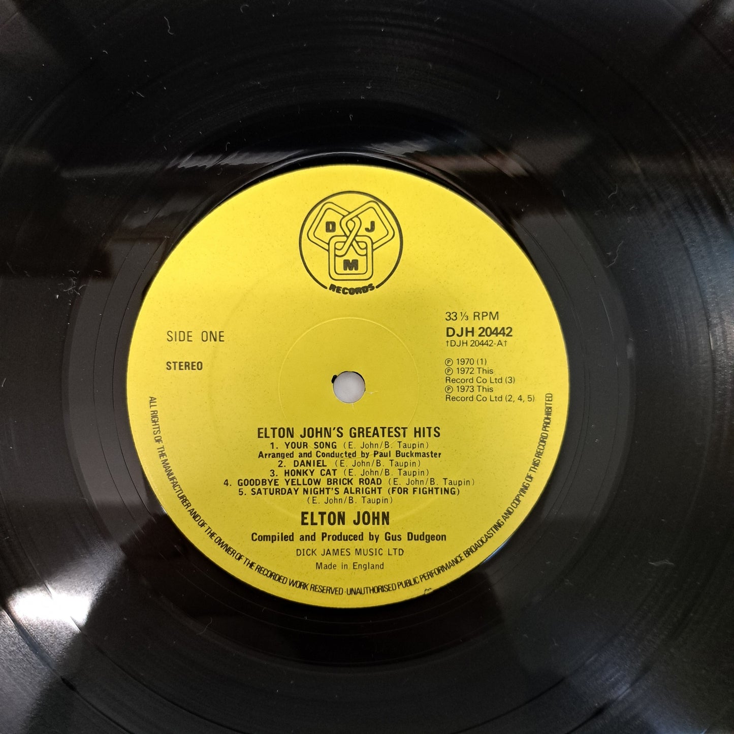 Elton John - Greatest Hits (Vinyl LP UK 1980) NM/NM