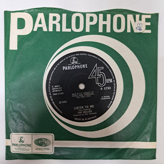 Hollies - Listen to me (Vinyl Single) EX