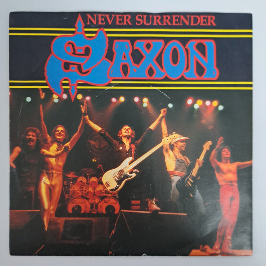 Saxon - Never Surrender (Vinyl P/S Single) NWOBHM VG+/EX