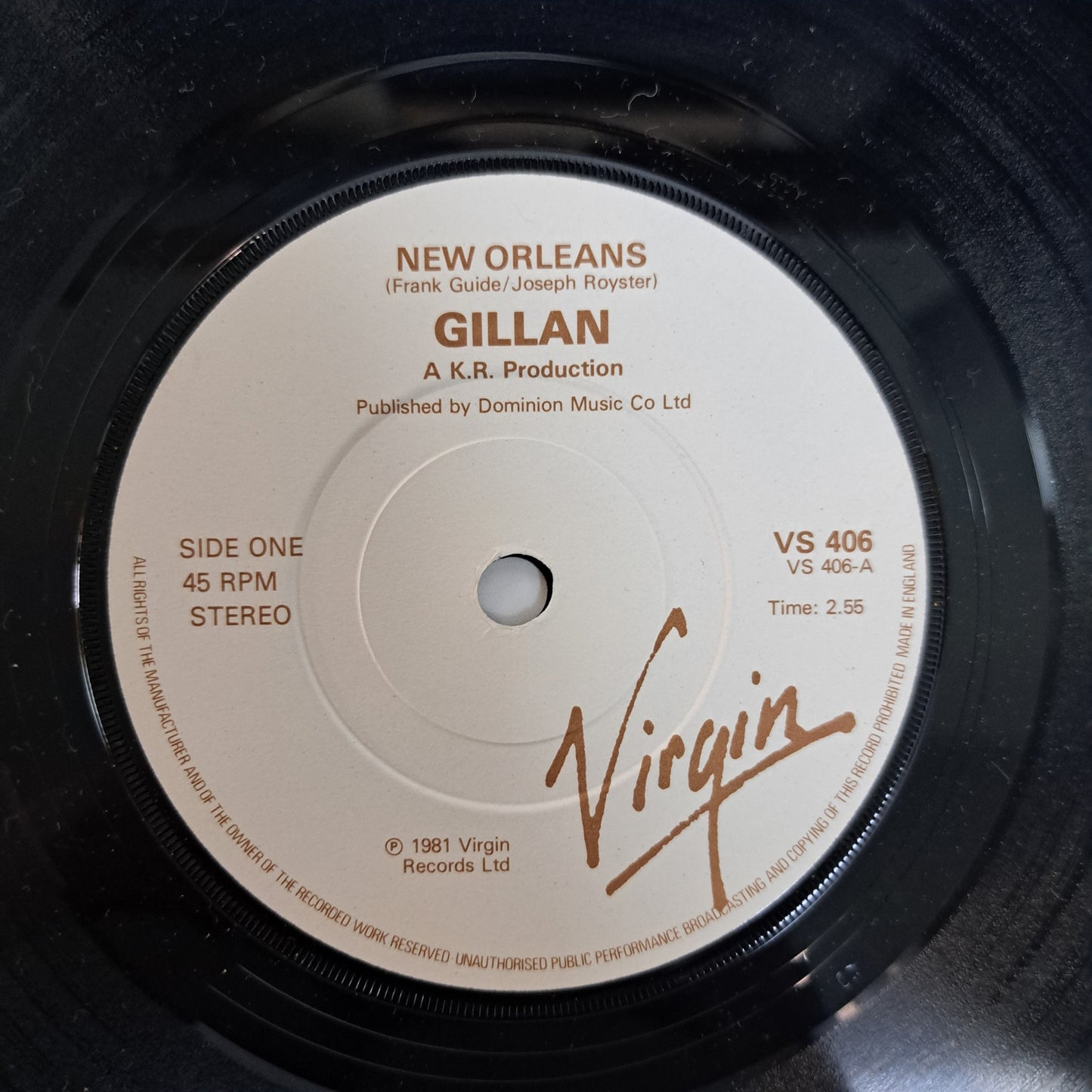 Gillan - New Orleans (Vinyl Single UK 1981) EX/NM