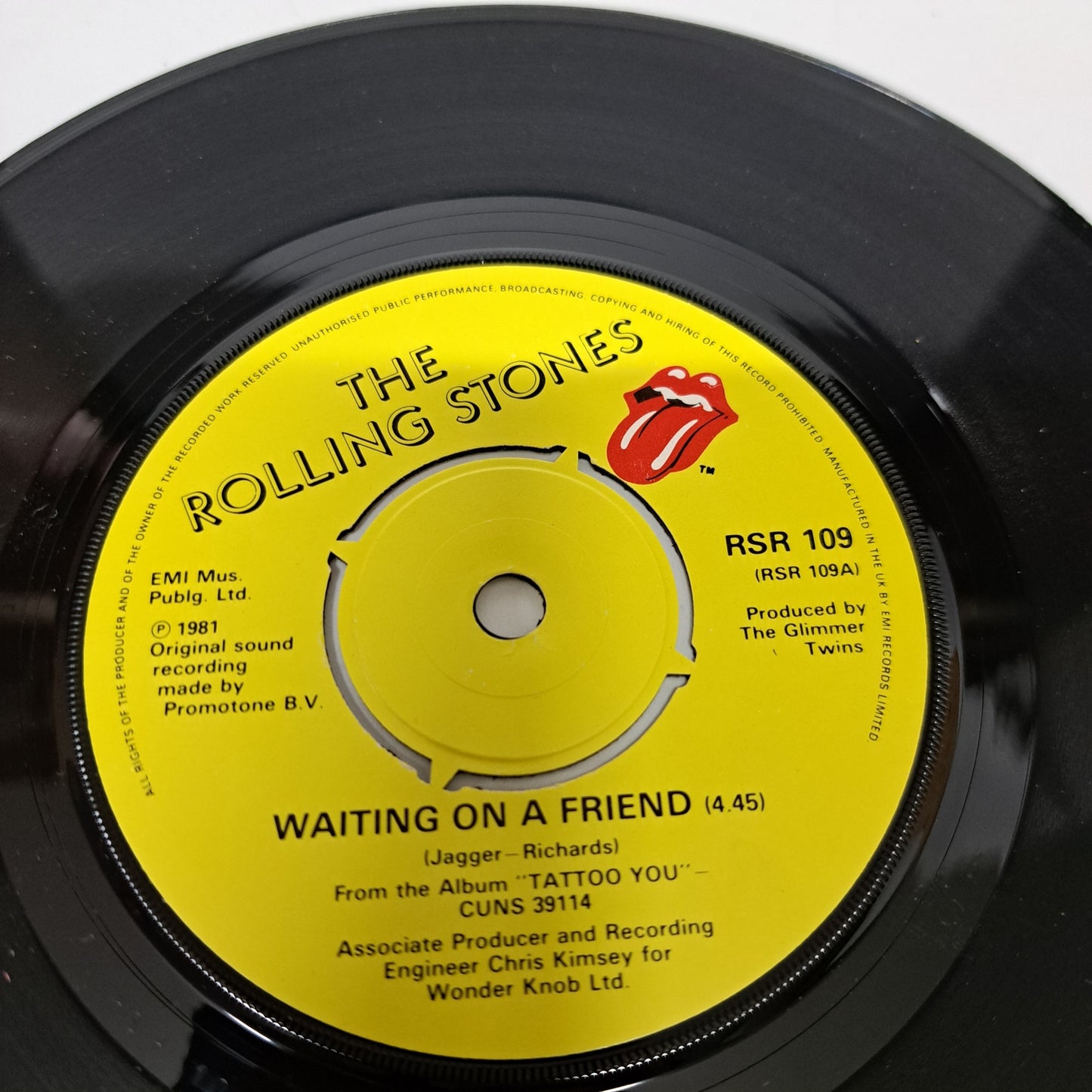 Rolling Stones - Waiting on a Friend (Vinyl P/S Single) NM/NM