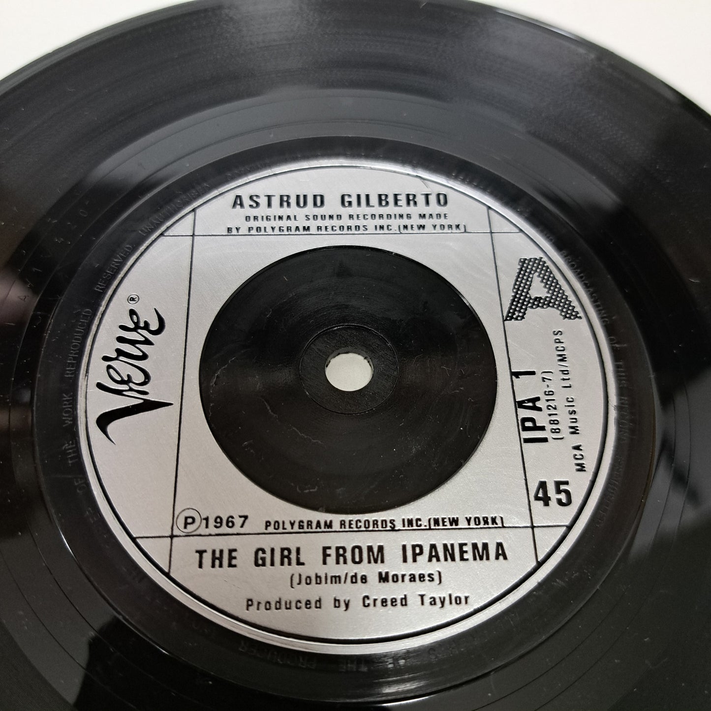 Astrud Gilberto - The Girl From Ipanema (Vinyl P/S Single) EX/NM