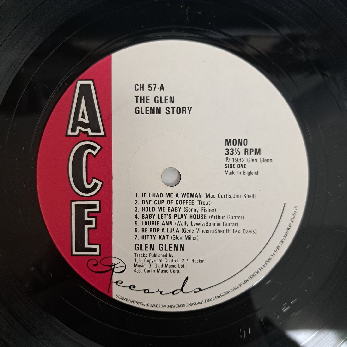 Glen Glenn - The Glen Glenn Story (1982 Ace Rockabilly Vinyl LP) NM/NM