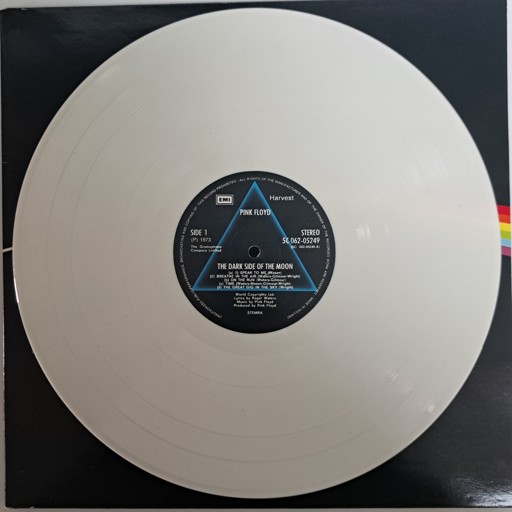 Pink Floyd - Dark Side of the Moon (White Vinyl LP 1978) EX/NM