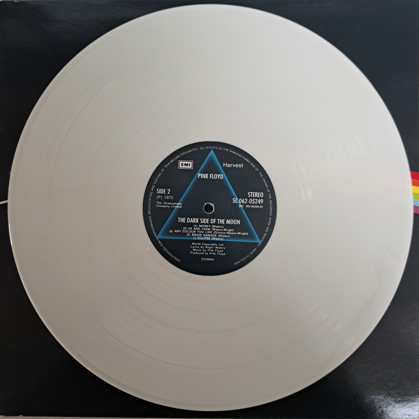 Pink Floyd - Dark Side of the Moon (White Vinyl LP 1978) EX/NM