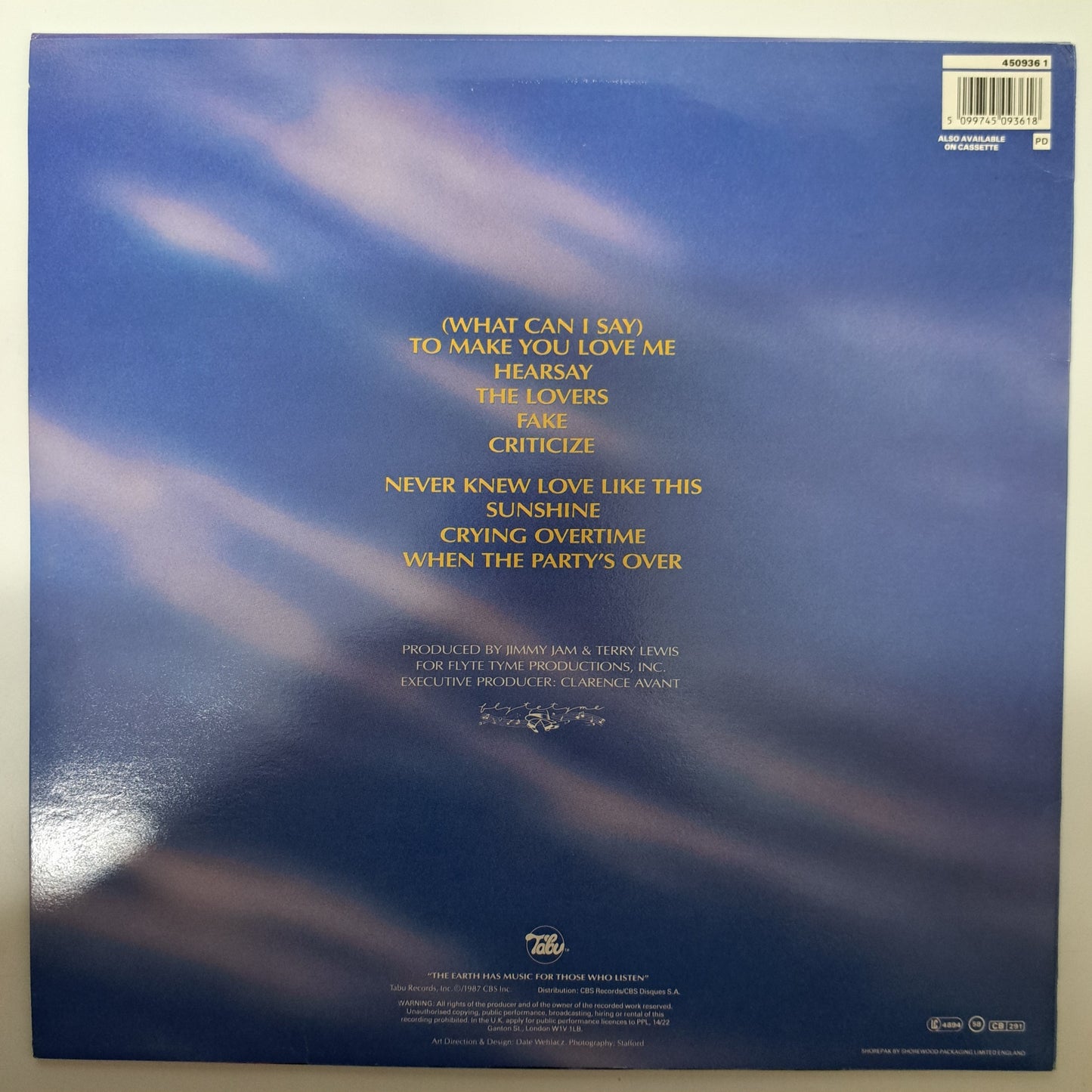Alexander O'Neal - Hearsay EX/NM (Vinyl LP 1987 UK)