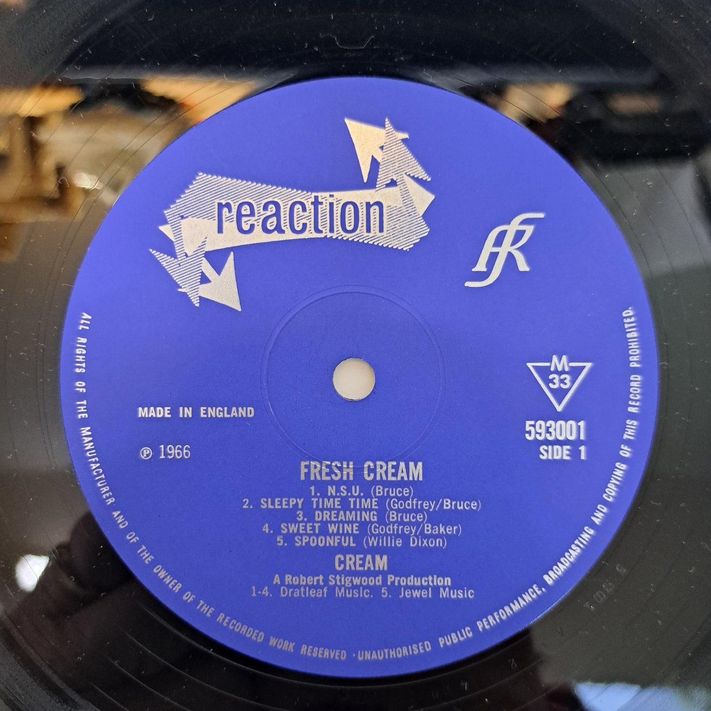 Cream - Fresh Cream (Vinyl LP) VG+/EX+ UK Mono Reaction 1966