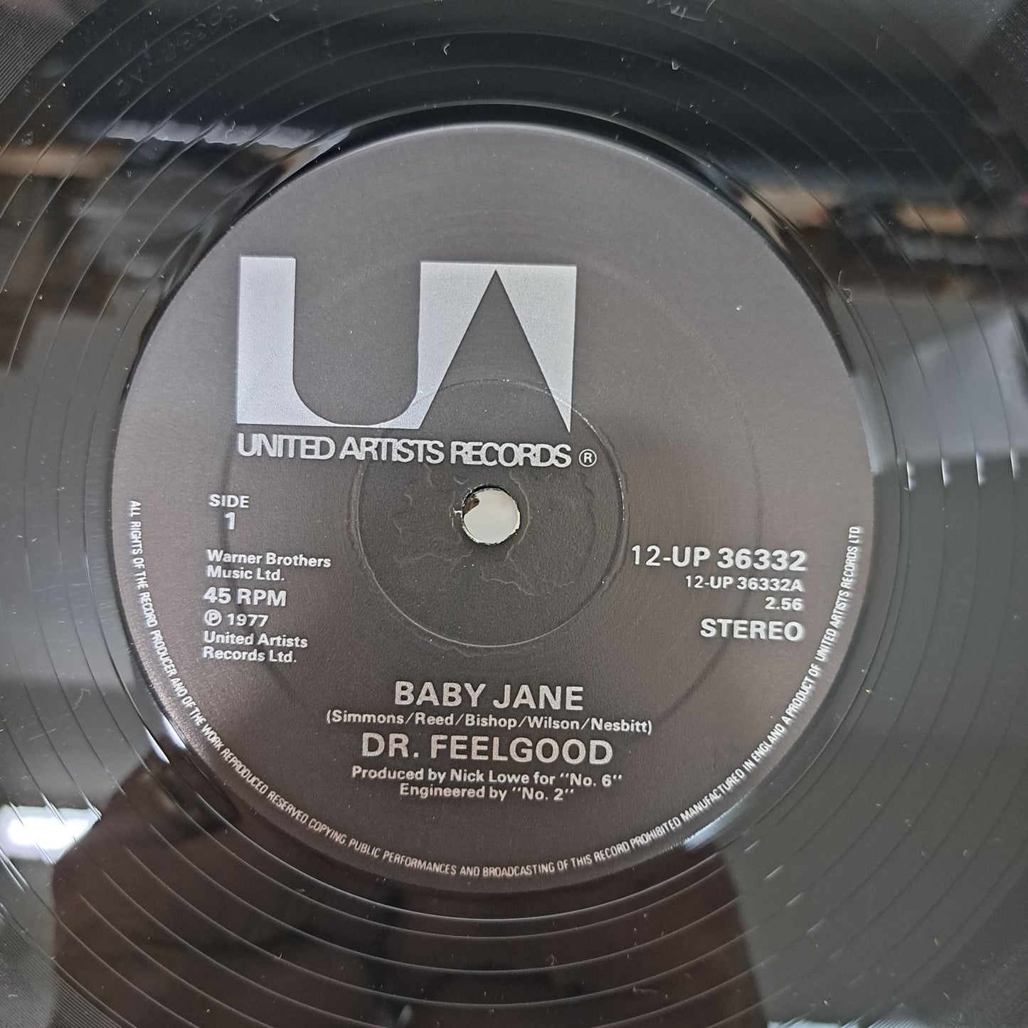 Dr Feelgood - Baby Jane (Vinyl 12" Single) EX/EX UK 1977