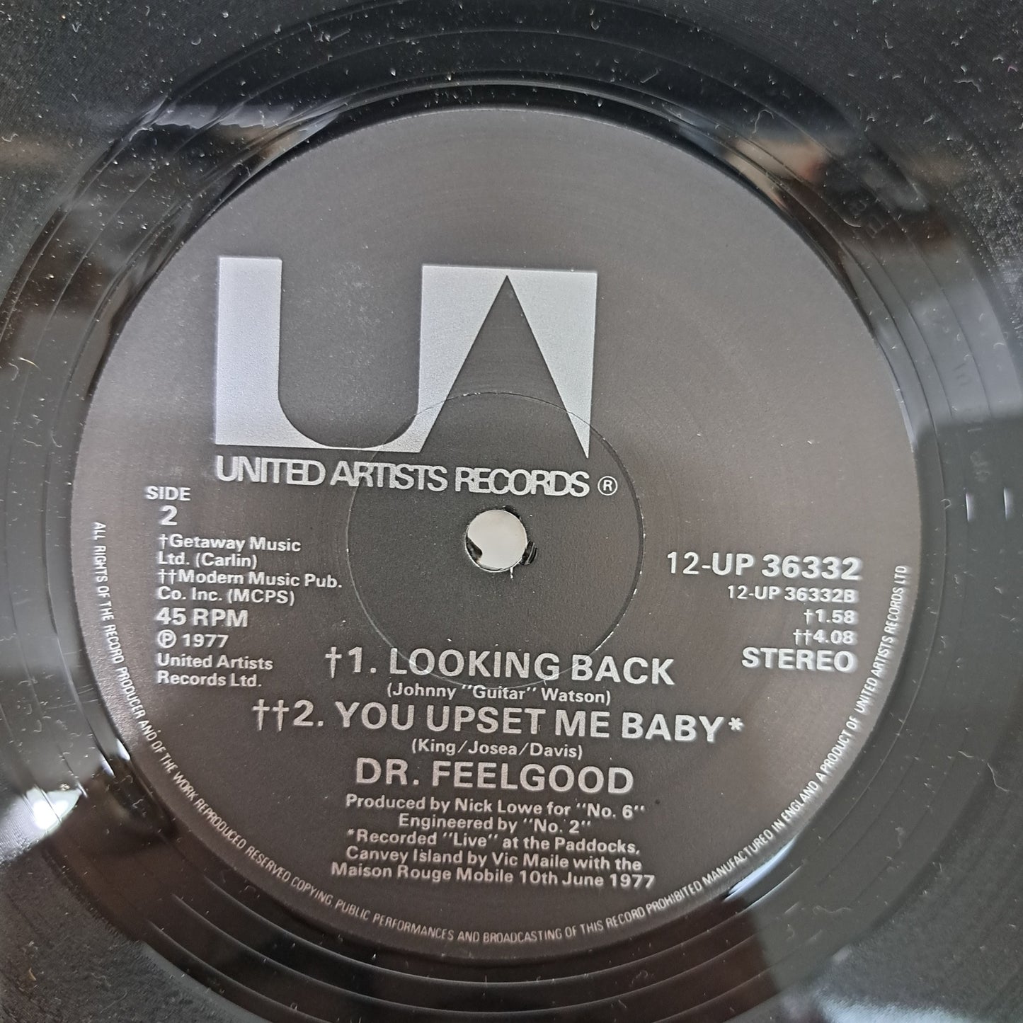 Dr Feelgood - Baby Jane (Vinyl 12" Single) EX/EX UK 1977