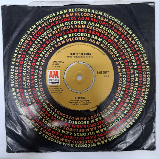 Strawbs - Part of the Union (Vinyl Single) NM UK 1973