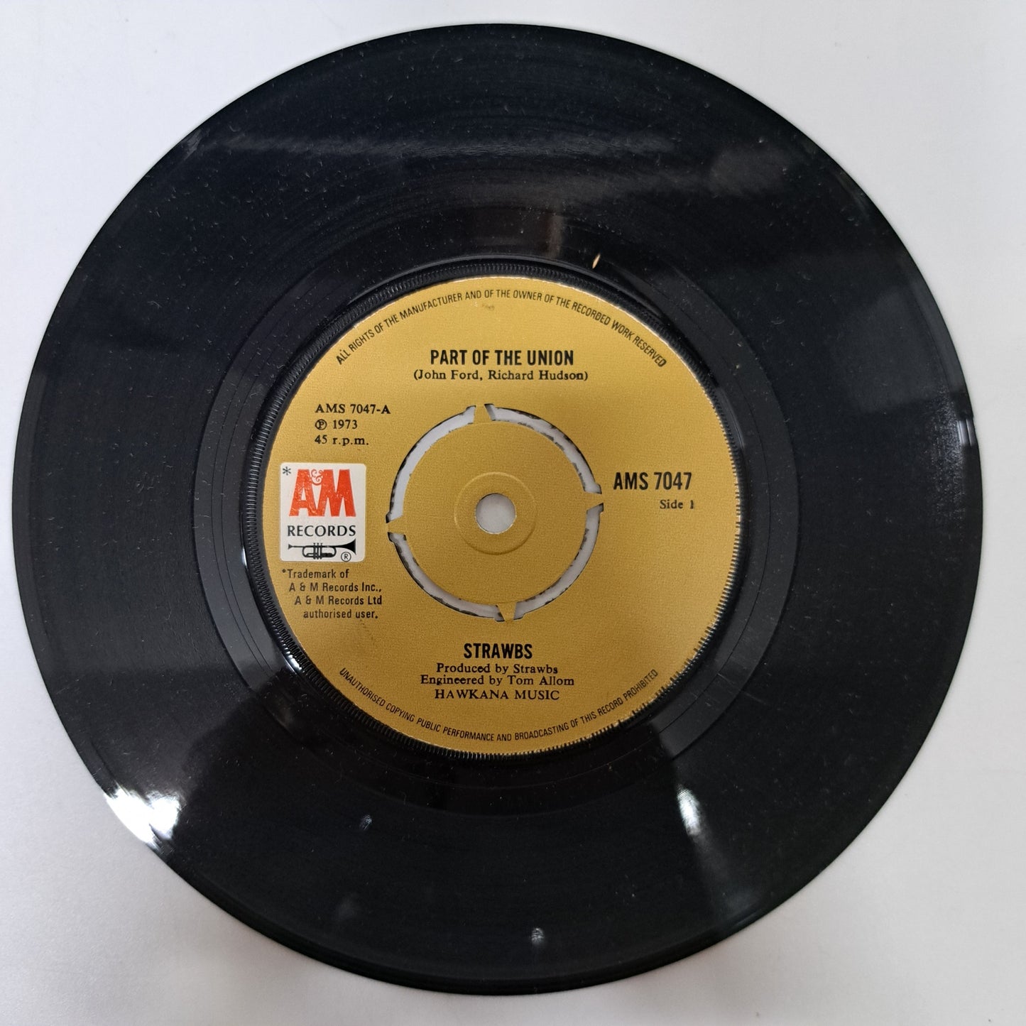Strawbs - Part of the Union (Vinyl Single) NM UK 1973