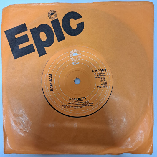 Ram Jam - Black Betty (UK Vinyl Single) Ex