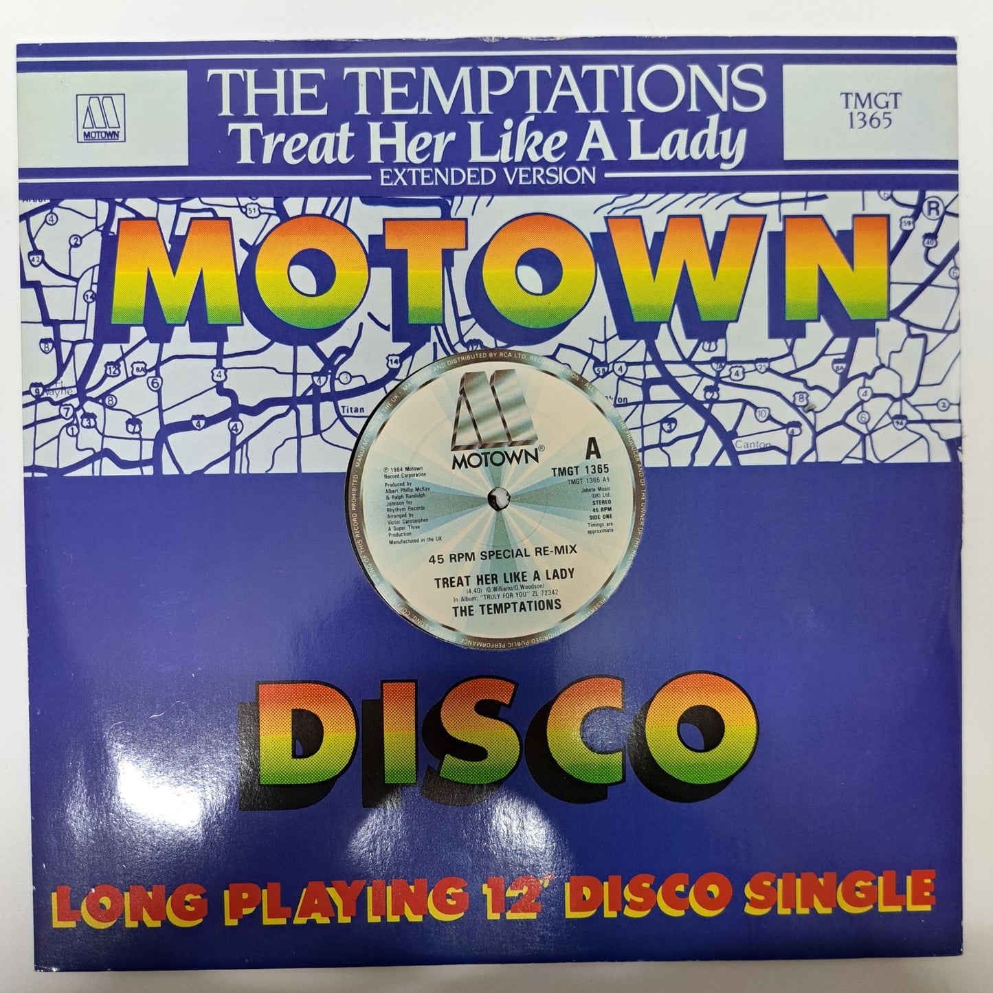 Temptations - Treat Her Like a lady (Vinyl 12") EX/EX 1984 Re-Mix