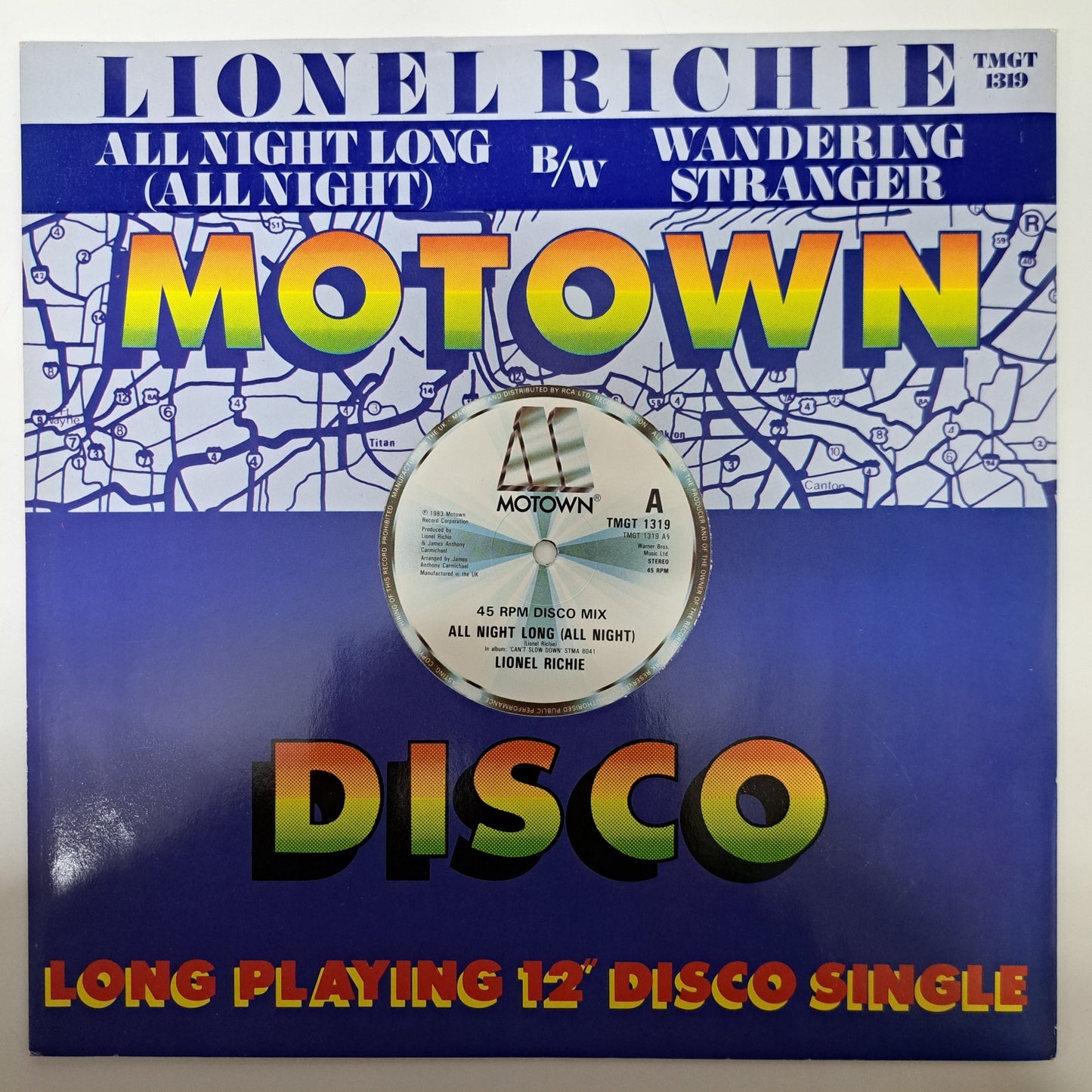 Lionel Richie - All Night Long (All Night) Vinyl 12" EX/EX 1983 Disco Mix