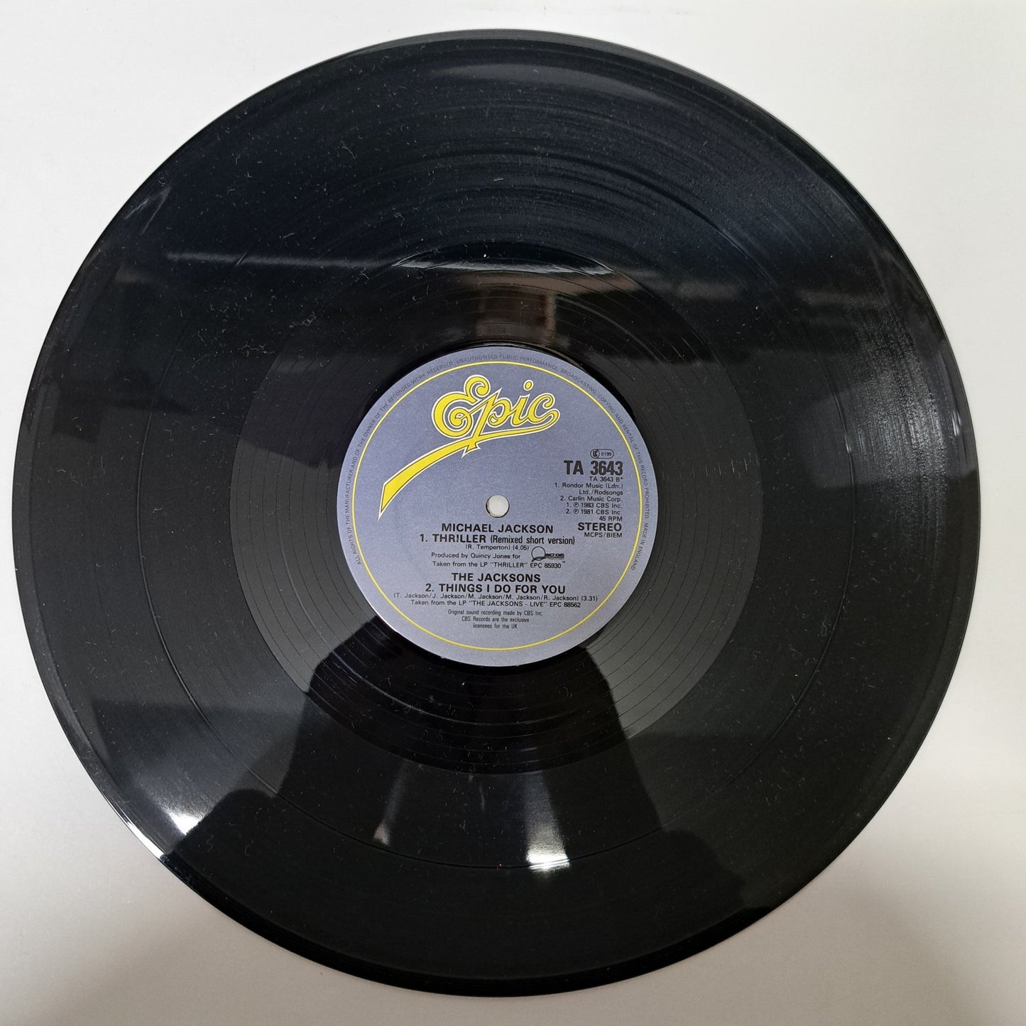 Michael Jackson - Thriller (Vinyl 12") EX/NM UK 1983 Picture Sleeve