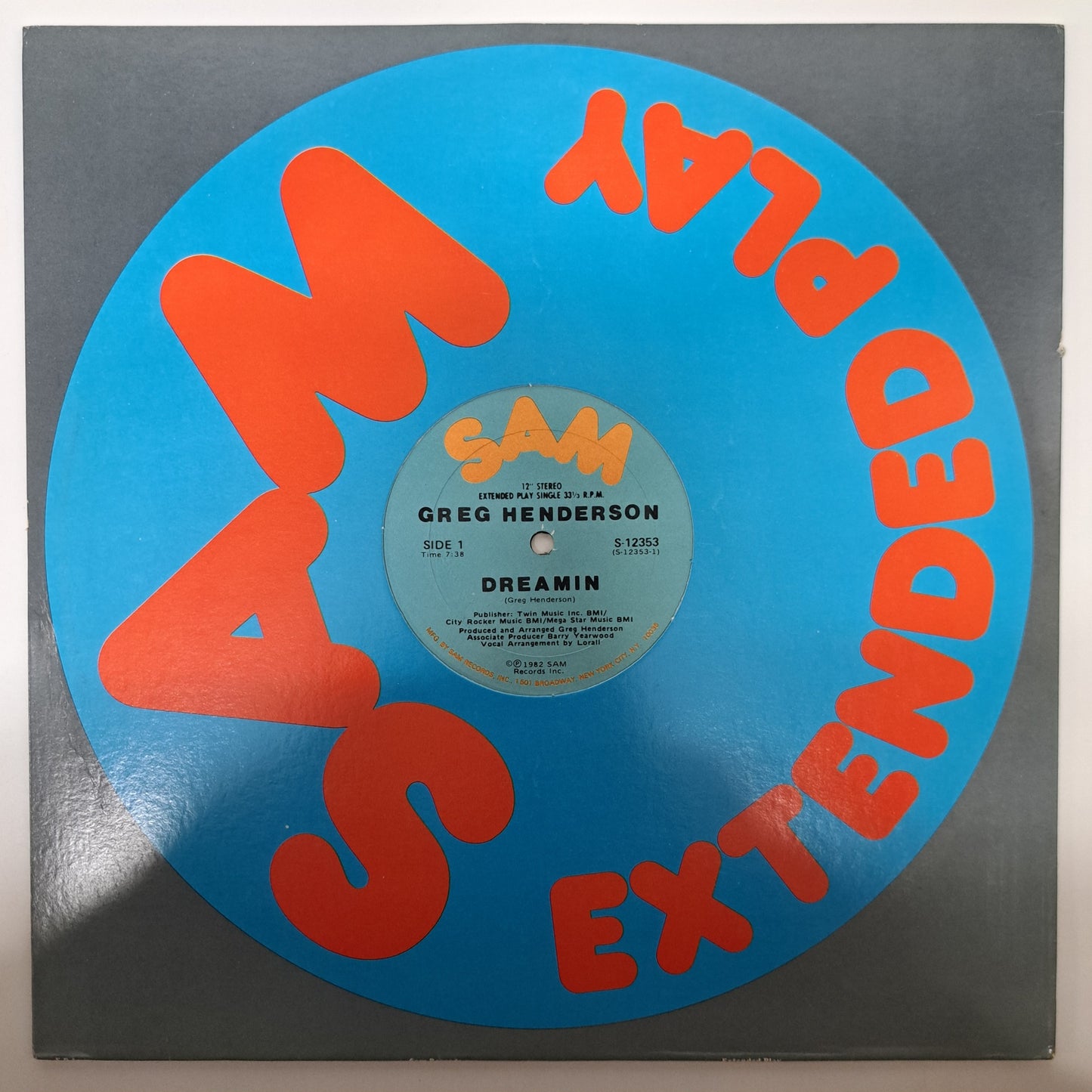 Greg Henderson - Dreamin (Vinyl 12" Single) EX/NM rare US Soul Funk 33⅓ rpm