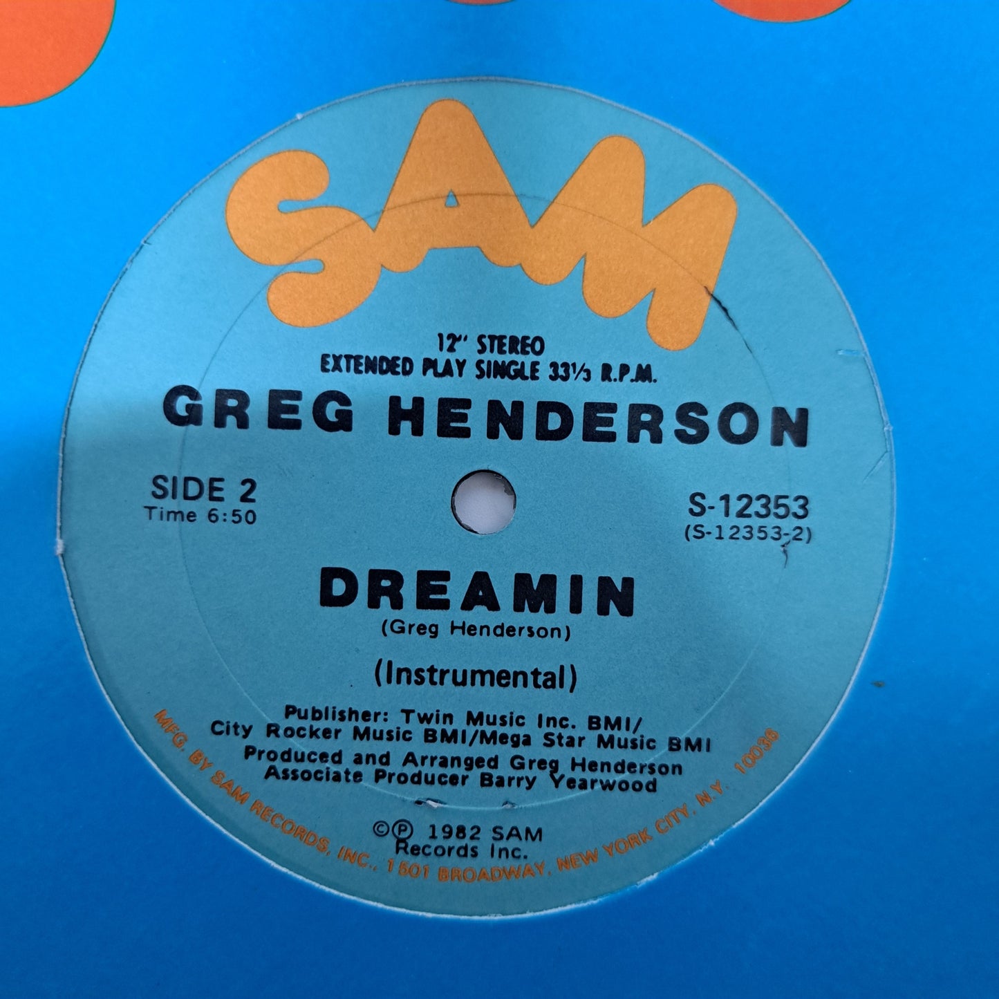 Greg Henderson - Dreamin (Vinyl 12" Single) EX/NM rare US Soul Funk 33⅓ rpm