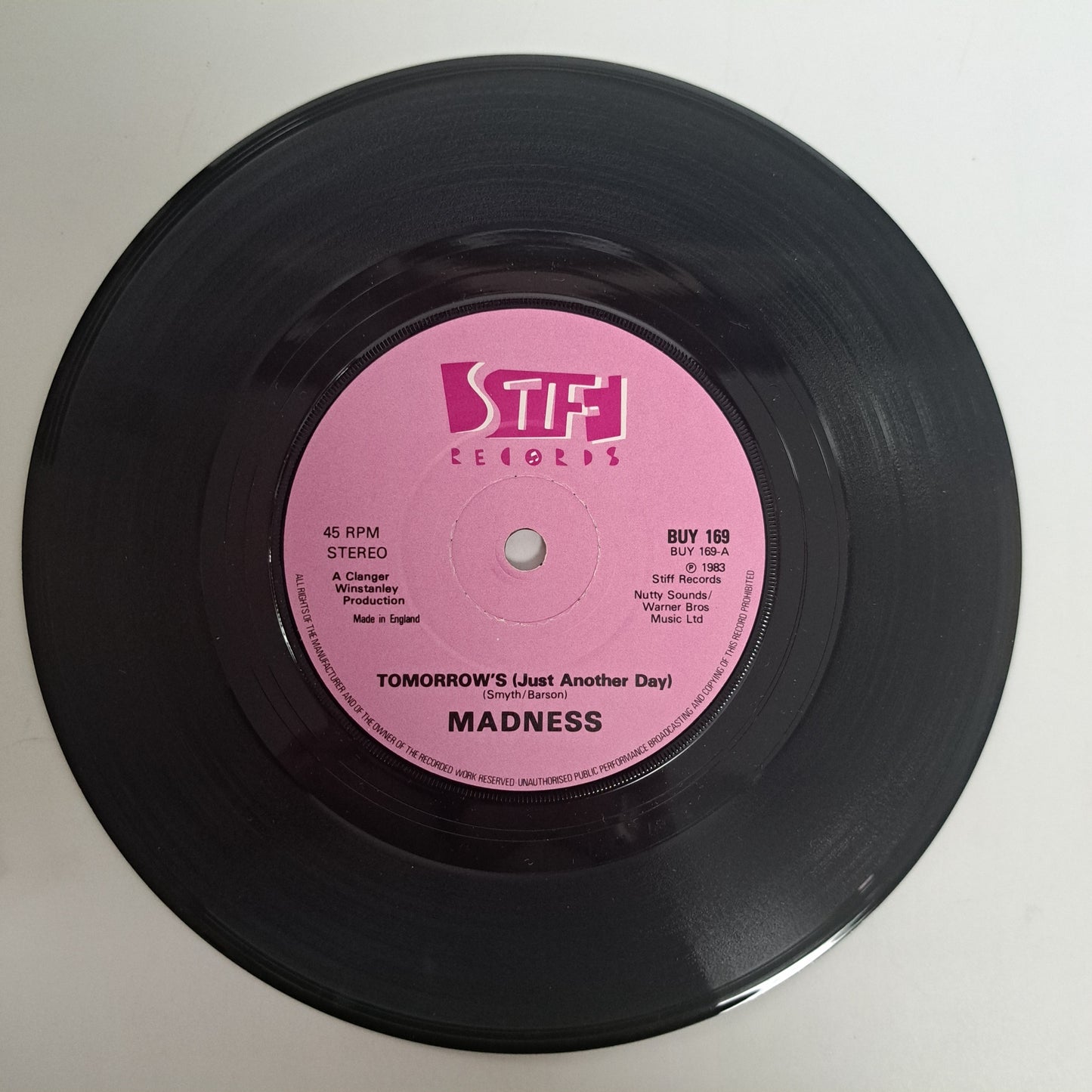 Madness - Tomorrow's Just Another Day (Vinyl 7" Reversed Sleeve) EX/EX