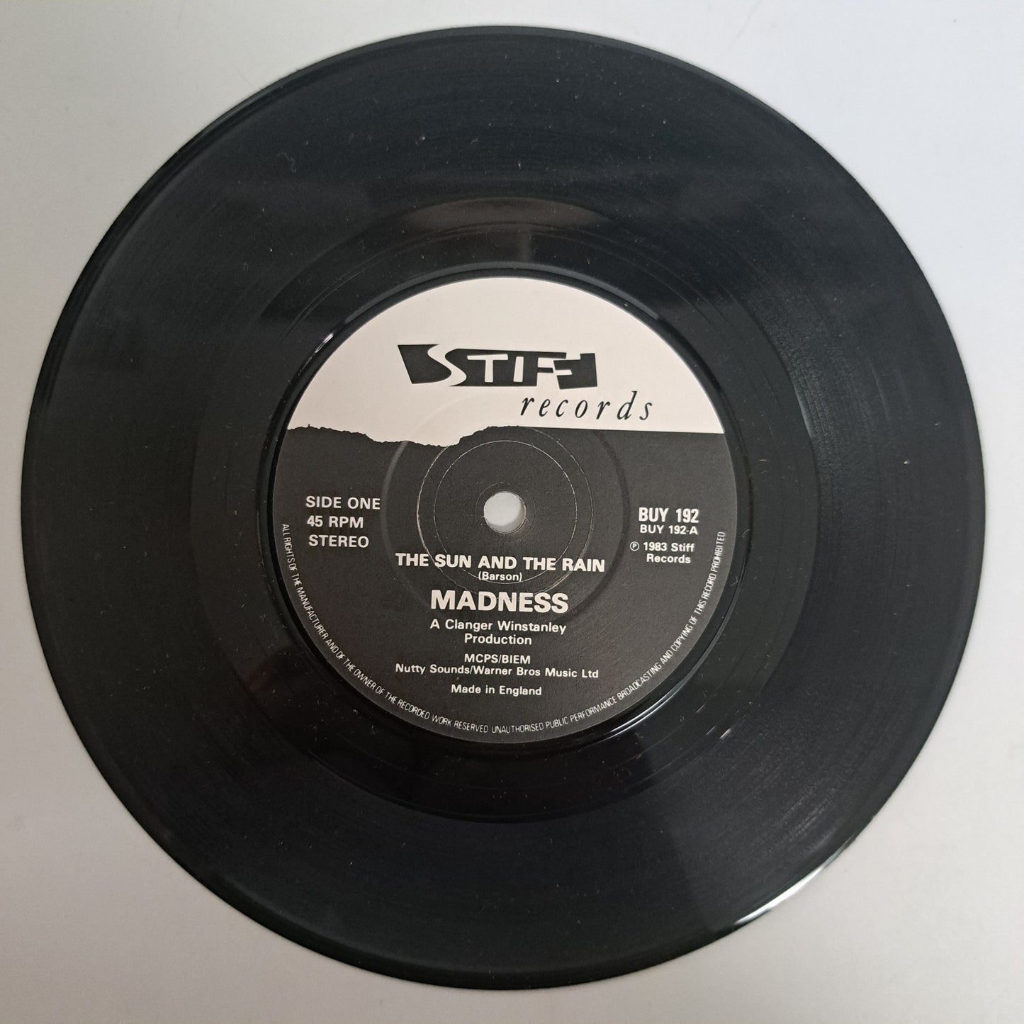 Madness - The Sun and the Rain (Vinyl 7") VG+/EX