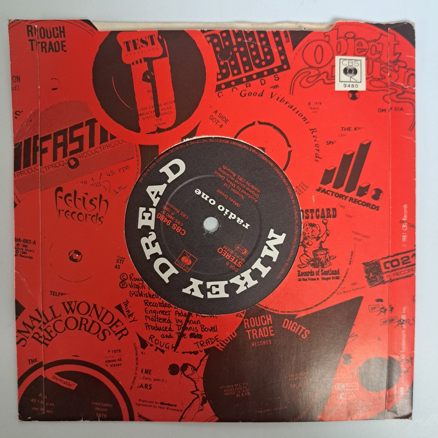 Clash / Mikey Dredd - Hitsville UK / Radio One (Vinyl 7") VG+/NM