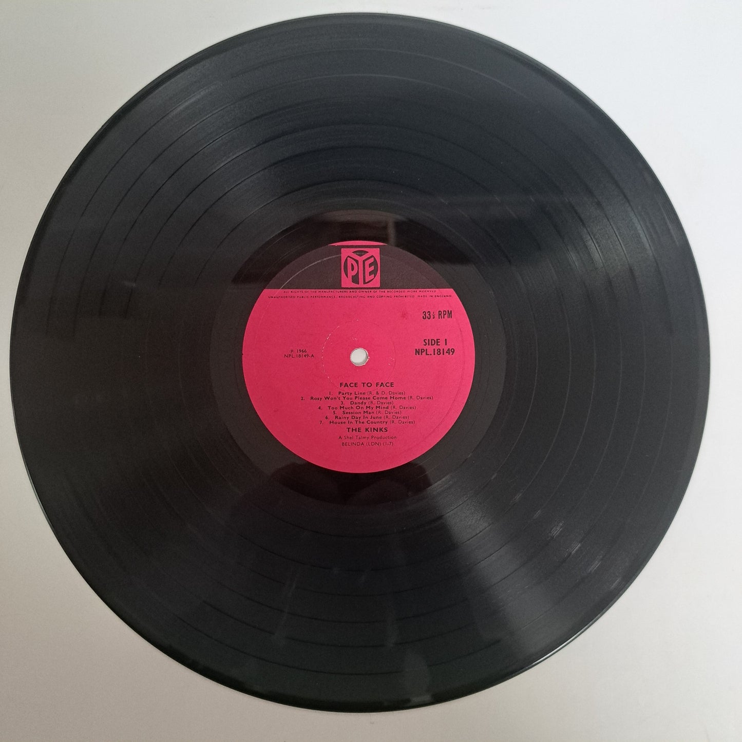 Kinks - Face to Face (UK 1st Mono Vinyl LP) EX/VG+