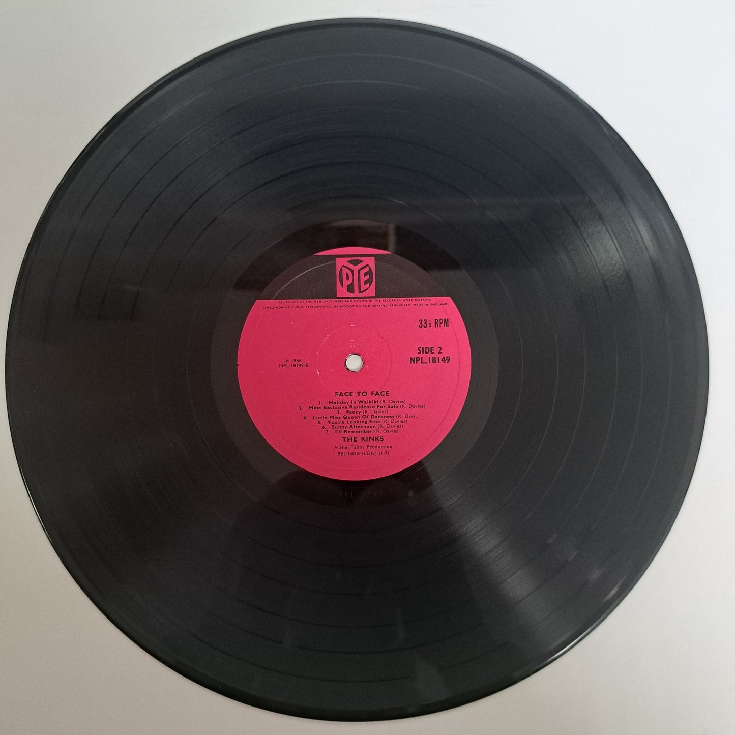Kinks - Face to Face (UK 1st Mono Vinyl LP) EX/VG+
