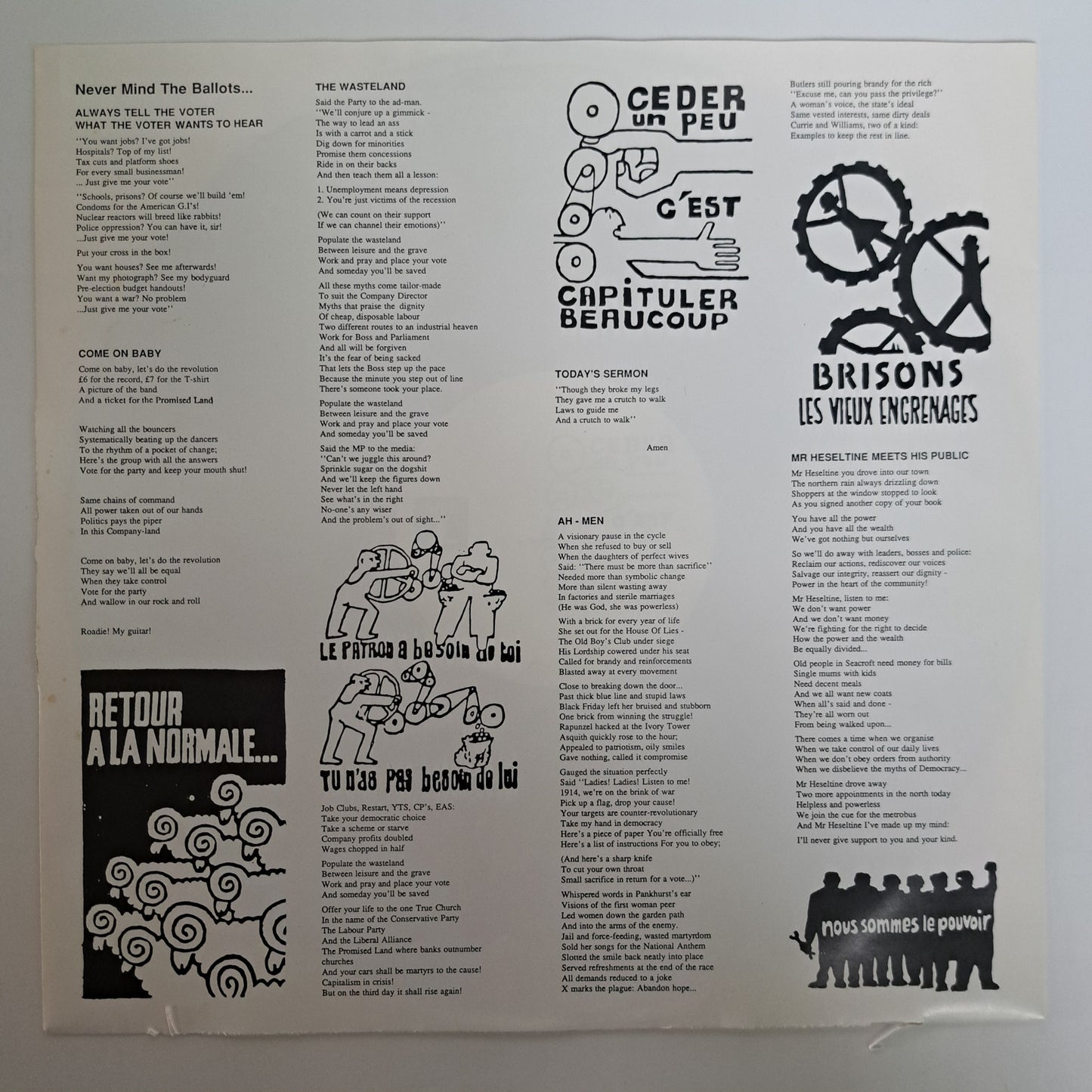 Chumbawamba - Never Mind the Ballots (Vinyl LP 1987 France) EX/EX