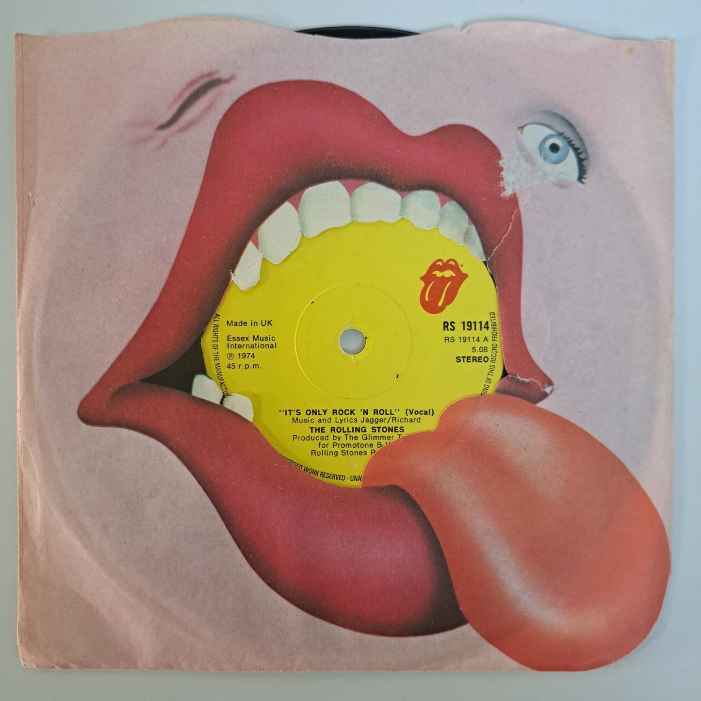 Rolling Stones - It's Only Rock 'n Roll (Vinyl Single UK 1974) EX