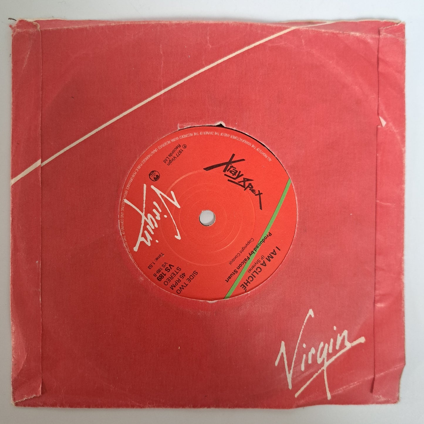 Xray Spex - Oh Bondage up Yours! (Vinyl 7" Single) VG
