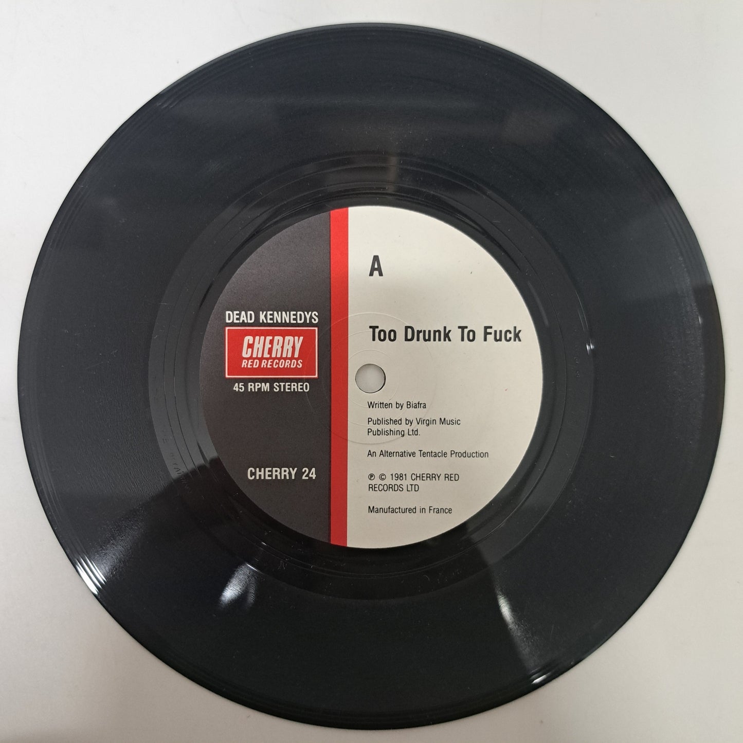 Dead Kennedys - Too Drunk to Fuck (Vinyl 7" Punk Single) VG/EX