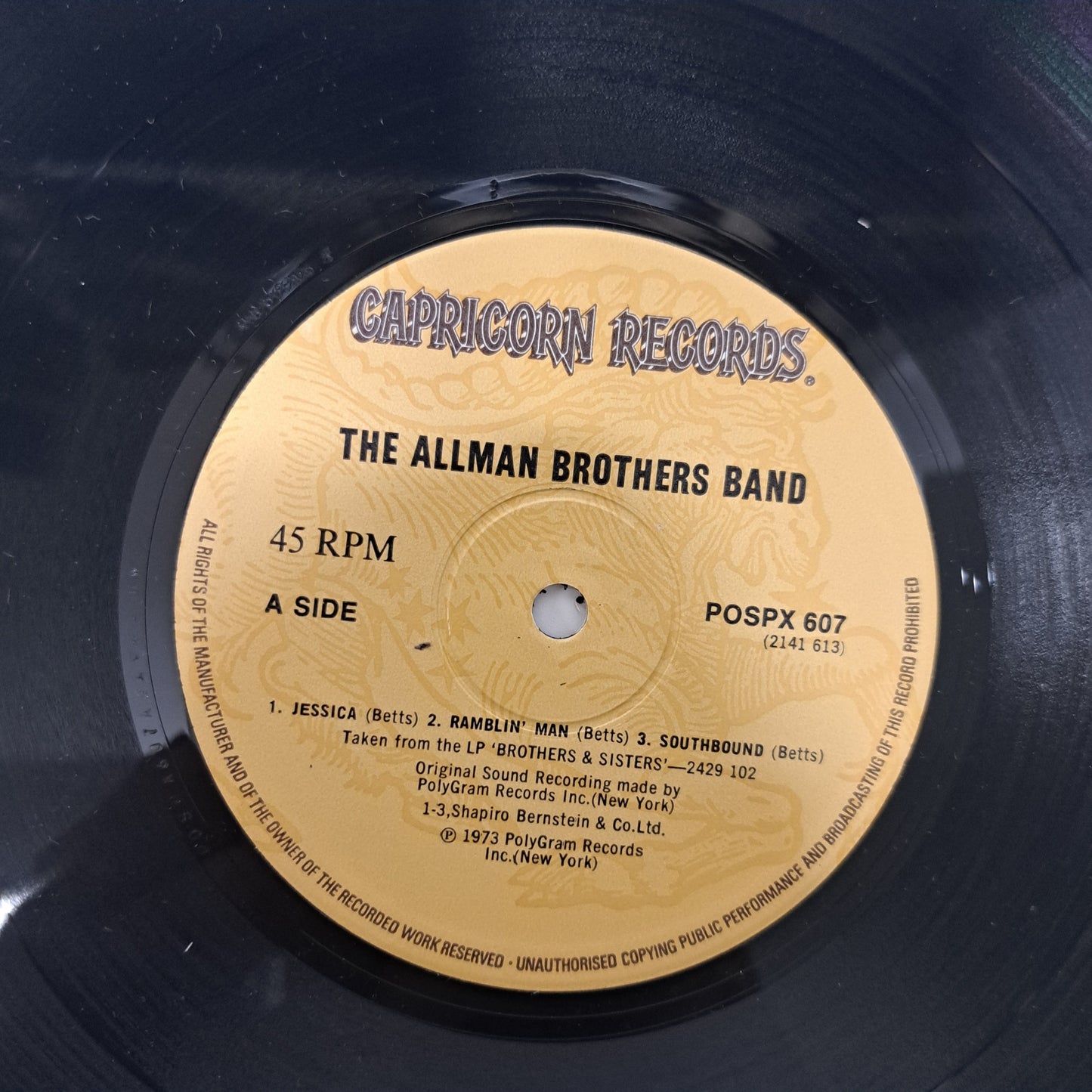Allman Brothers - Jessica (Vinyl 12" EP 1982) EX/M