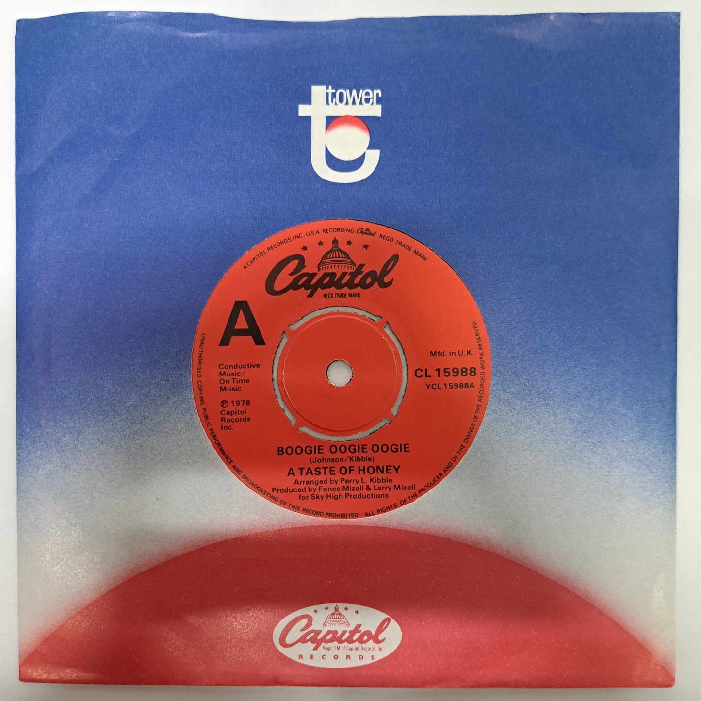 A Taste of Honey - Boogie Oogie Oogie (Vinyl 7" Single) NM