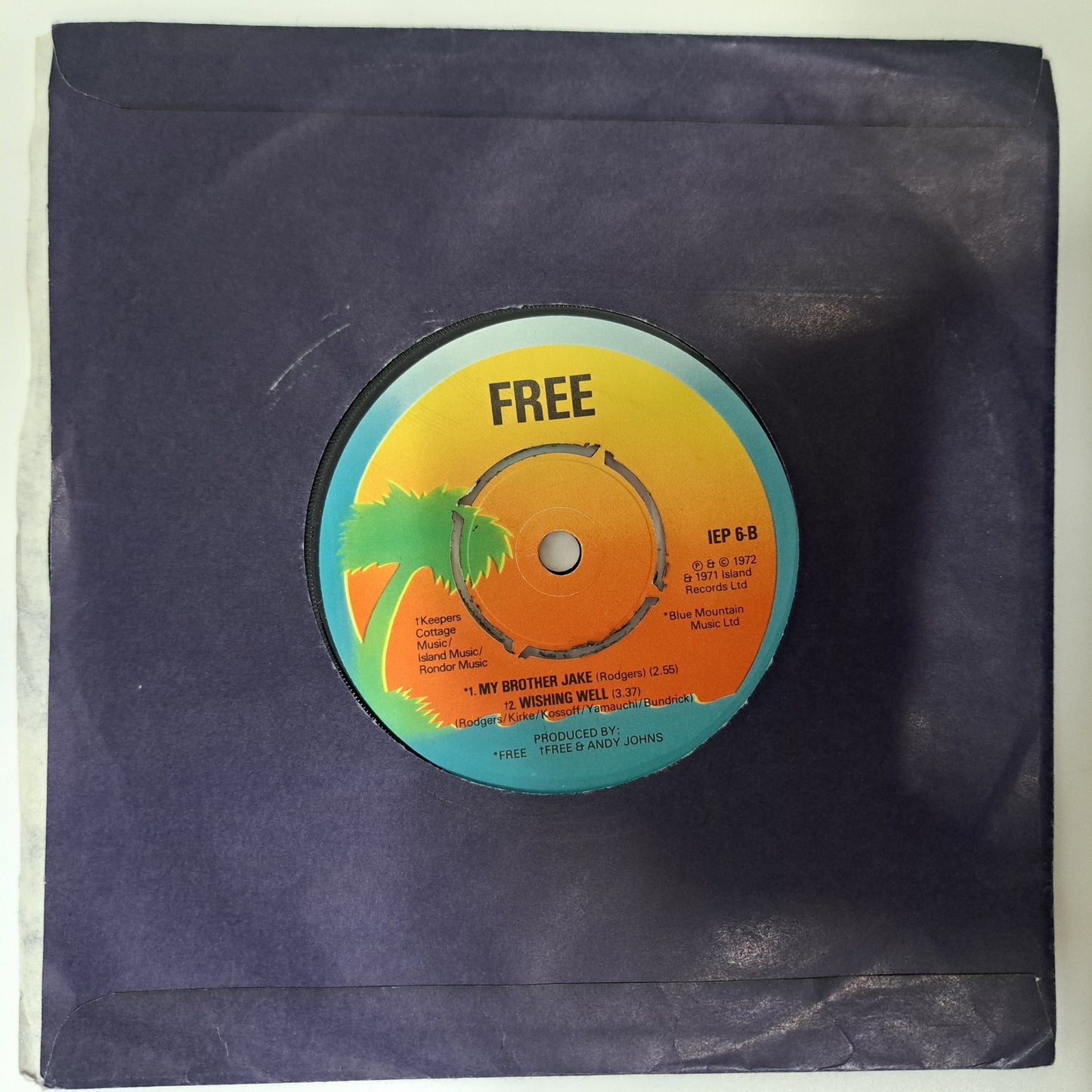 Free - Alright Now (Vinyl 7" Single) EX