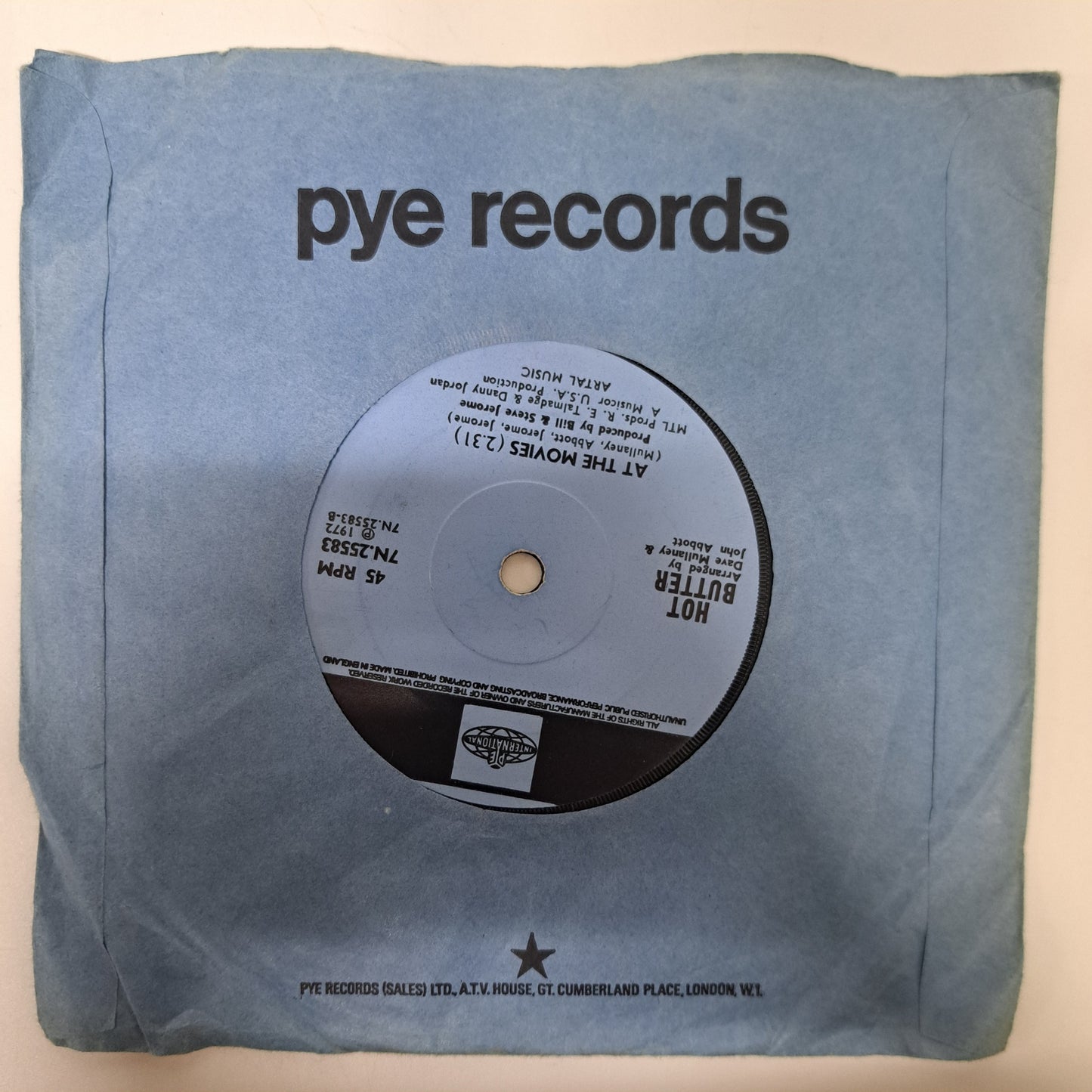 Hot Butter - Popcorn (Vinyl 7" Single) NM