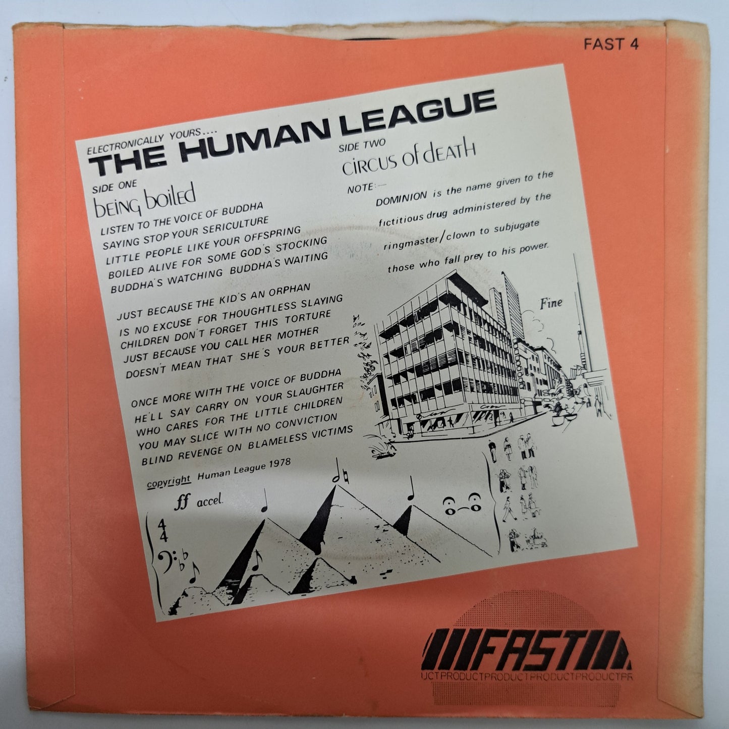Human League - Being Boiled (Vinyl 7" Single) G/NM