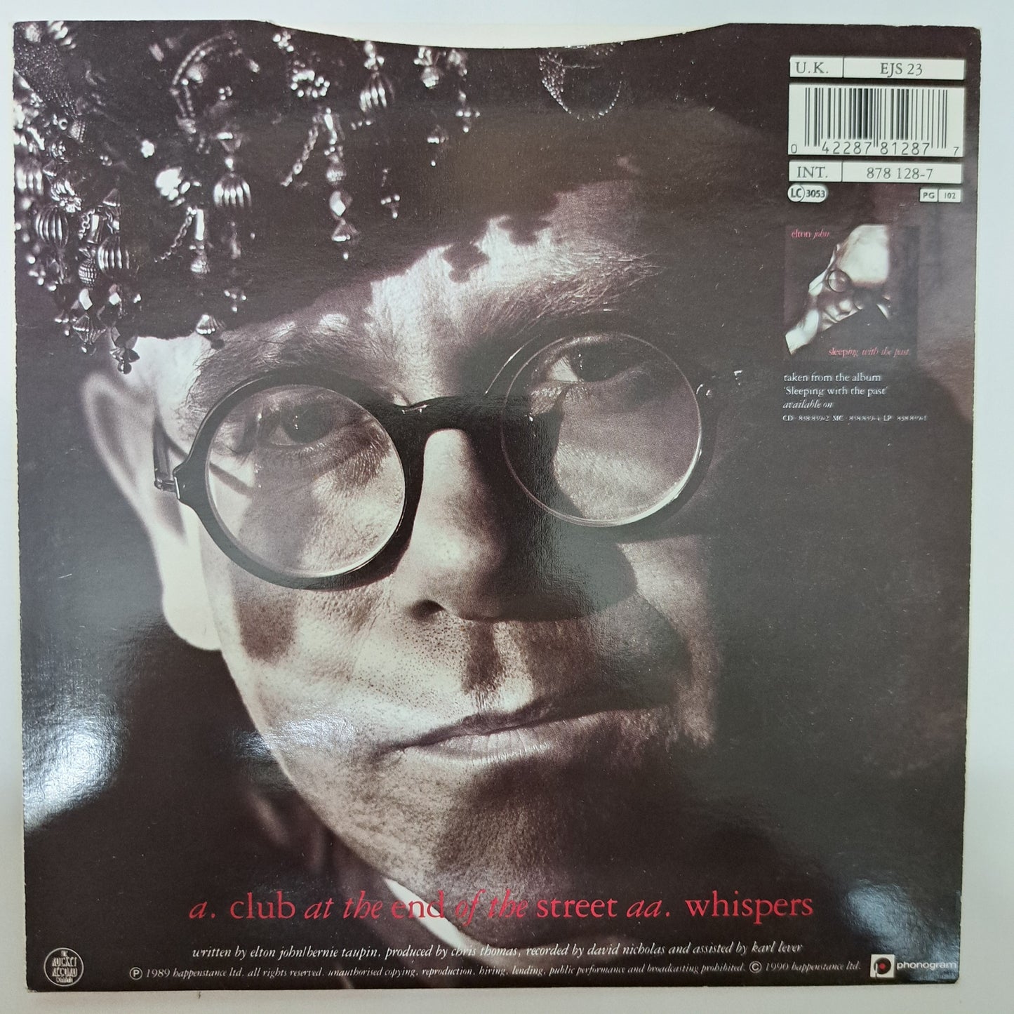 Elton John - Club at the End of the Street (Vinyl 7" Single) EX/EX