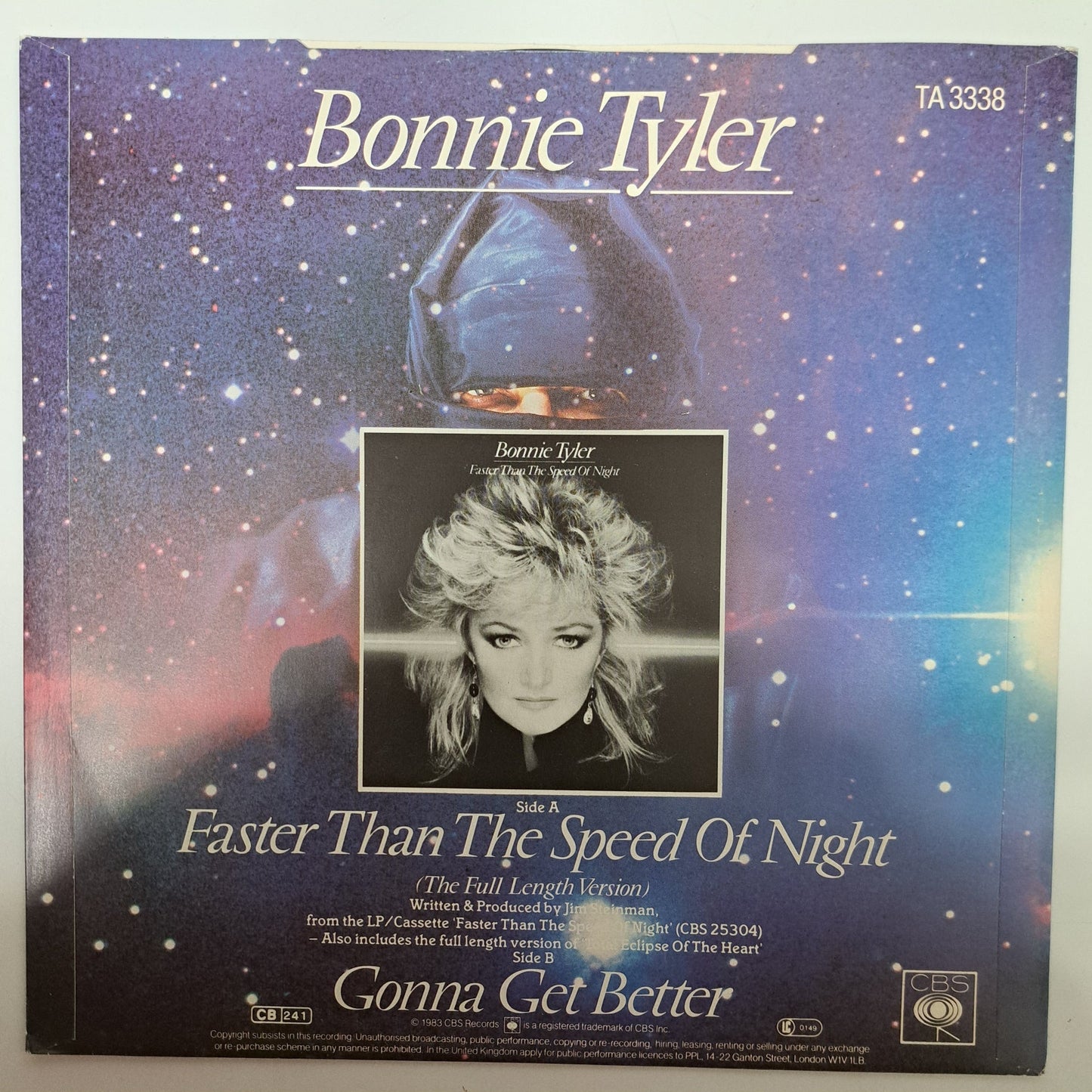 Bonnie Tyler - Faster than the Speed of Night (Vinyl 12" Single) NM/NM