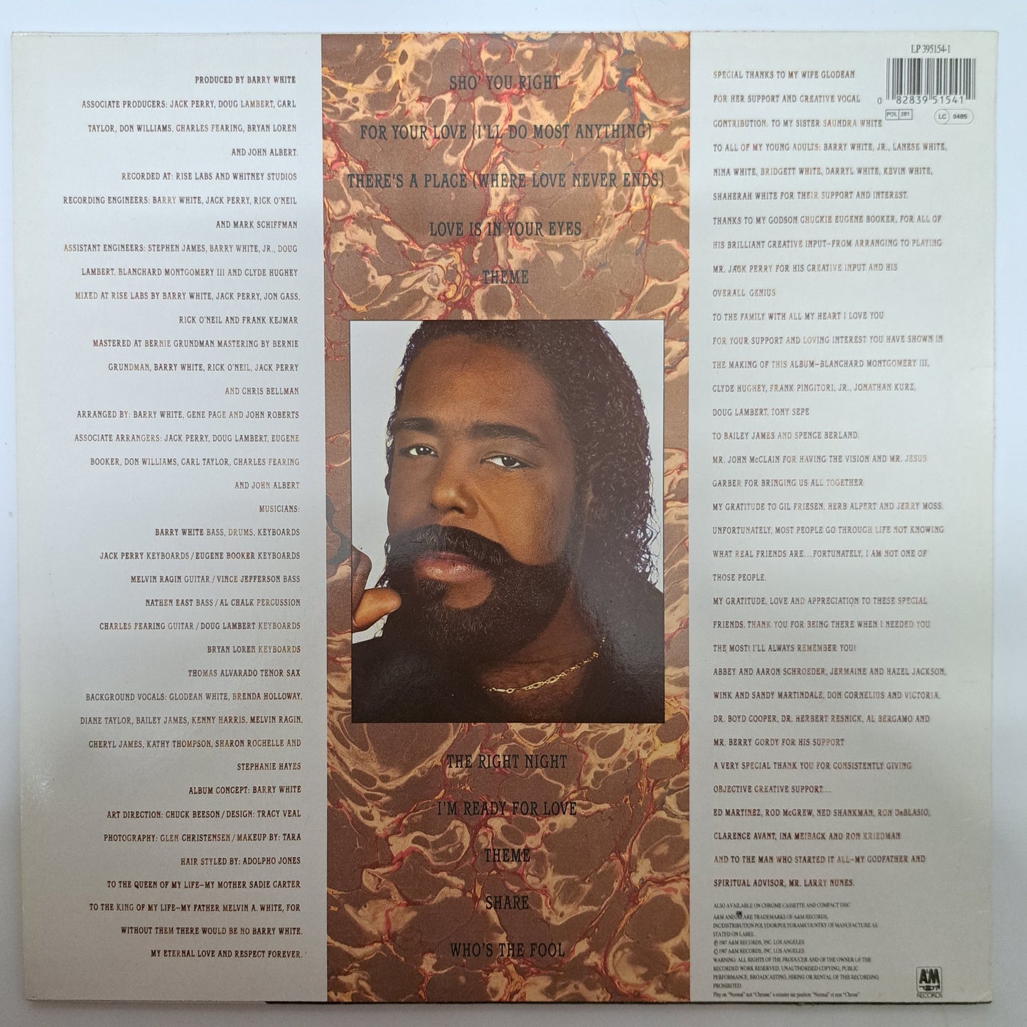Barry White - The Right Night & Barry White (Vinyl LP) NM/M